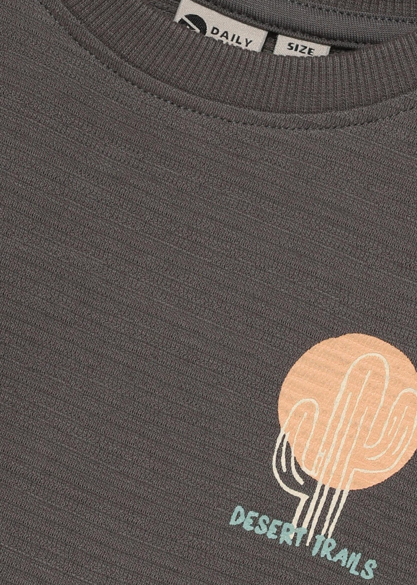 Daily7 Daily7 | T-shirt Structure Print – Grey