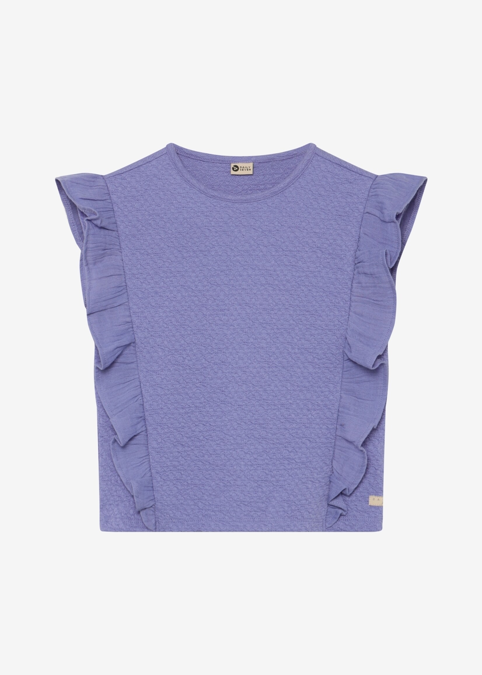 Daily7 Daily7 | T-shirt Ruffle- Blue