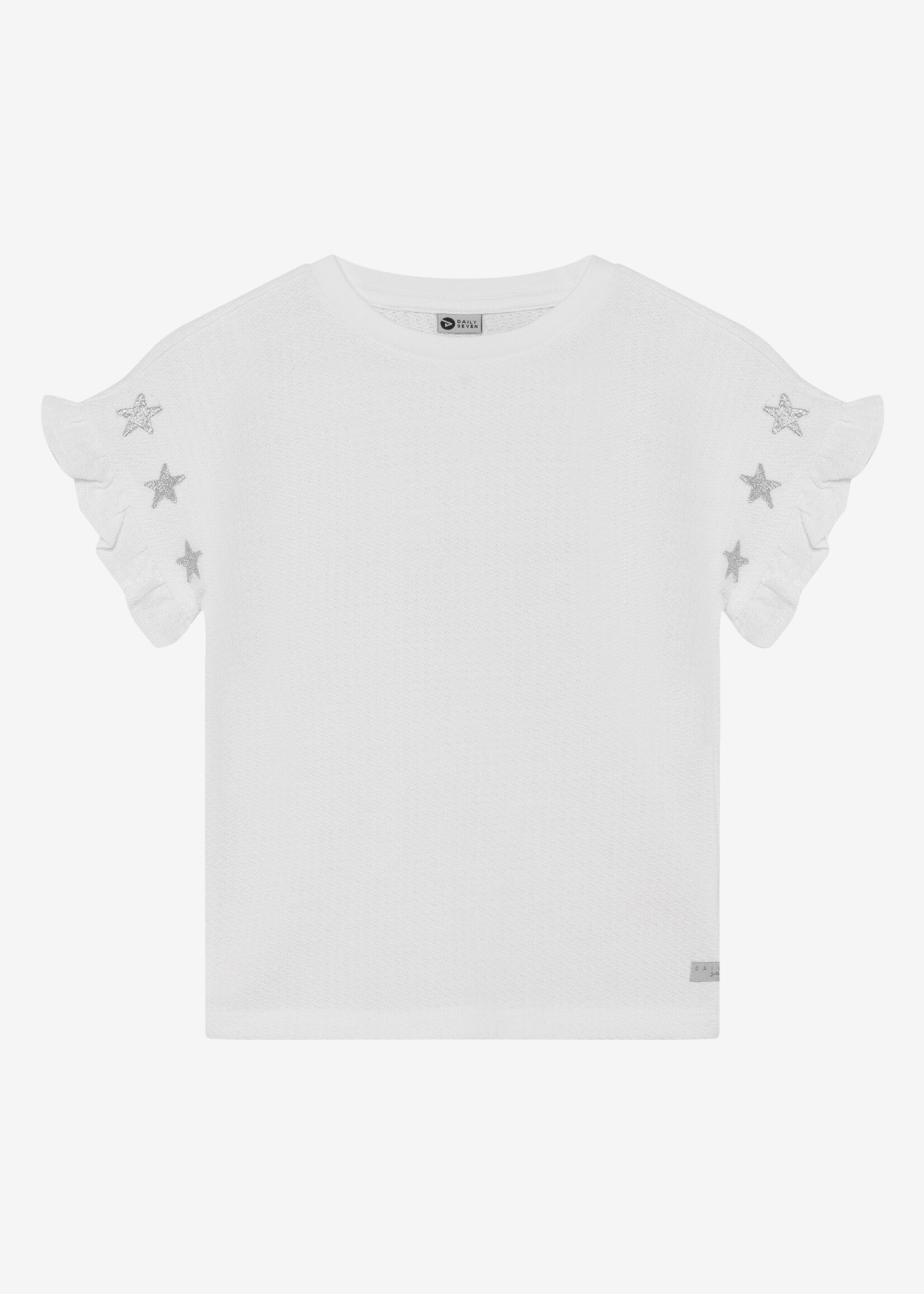Daily7 Daily7 | T-shirt Embroidery Sleeve – White