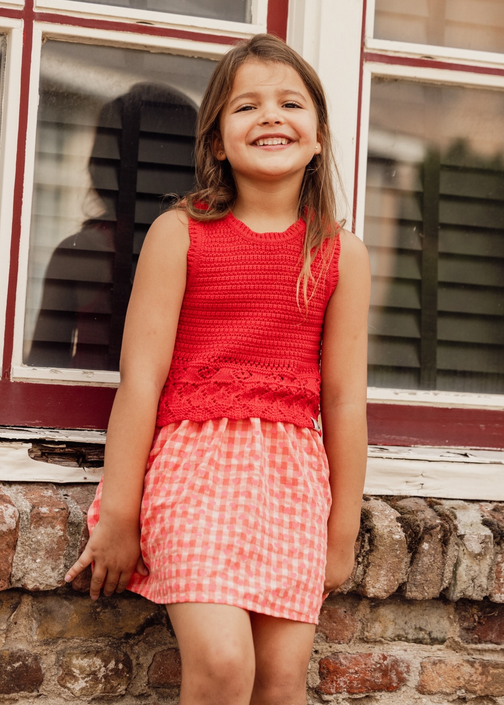 LOOXS Little LOOXS Little | Little knitted spencer - poppy red