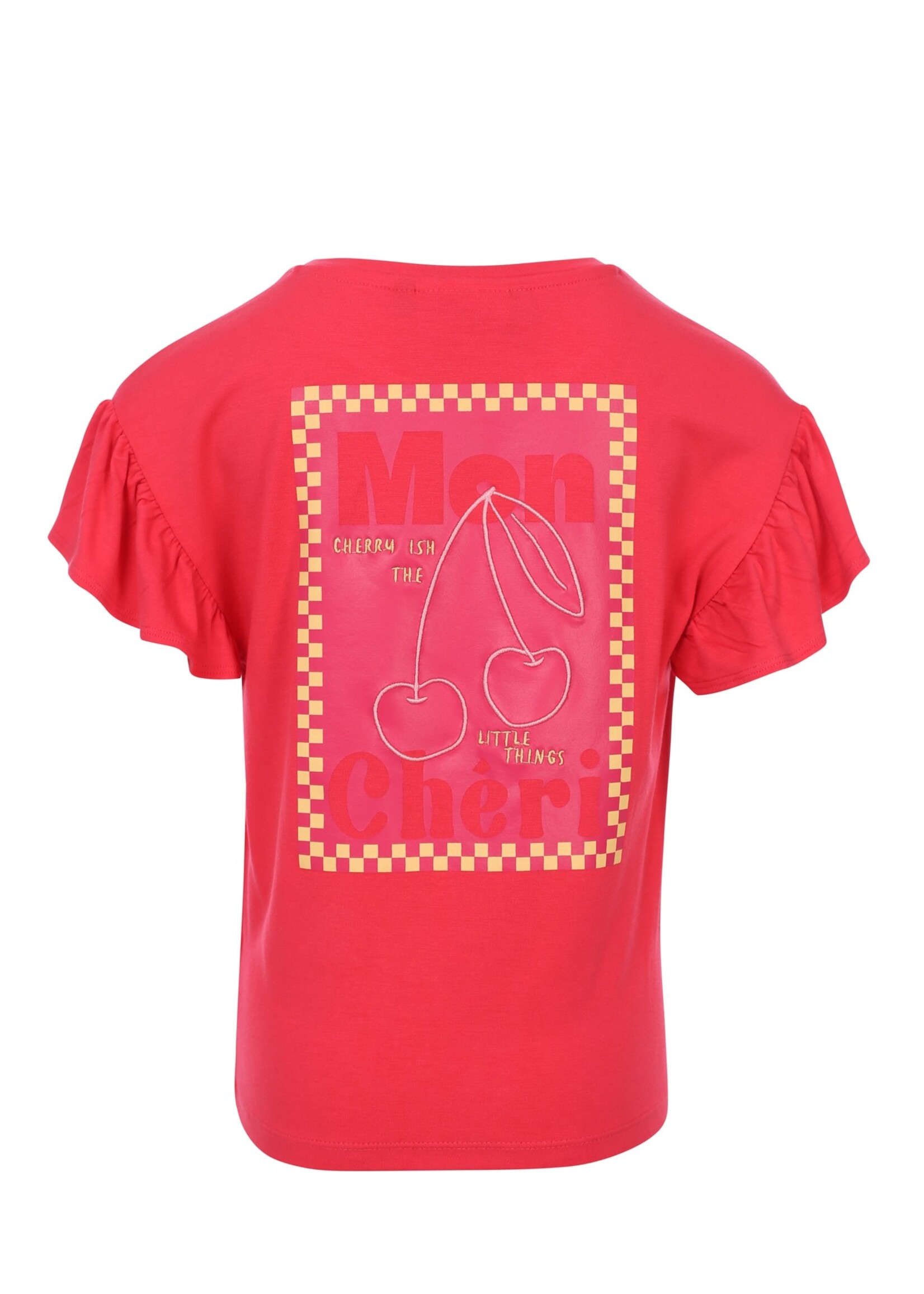 LOOXS Little LOOXS Little | Little T-shirt SS ruffles - poppy red
