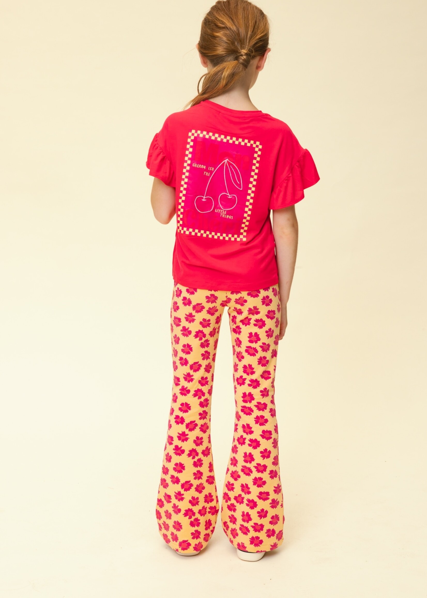 LOOXS Little LOOXS Little | Little T-shirt SS ruffles - poppy red