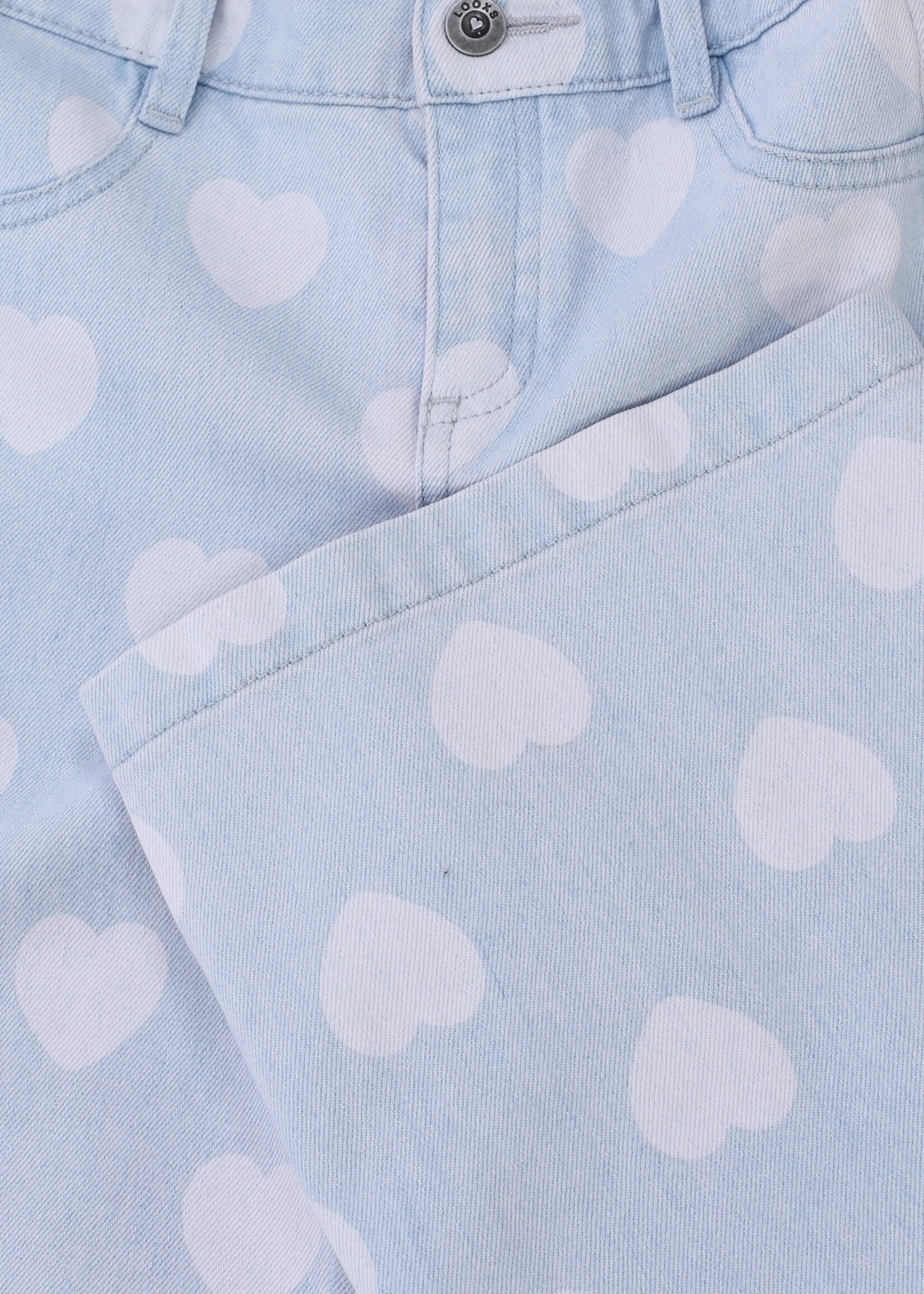 LOOXS Little LOOXS Little | Little Heart wideleg Denim - Heart denim
