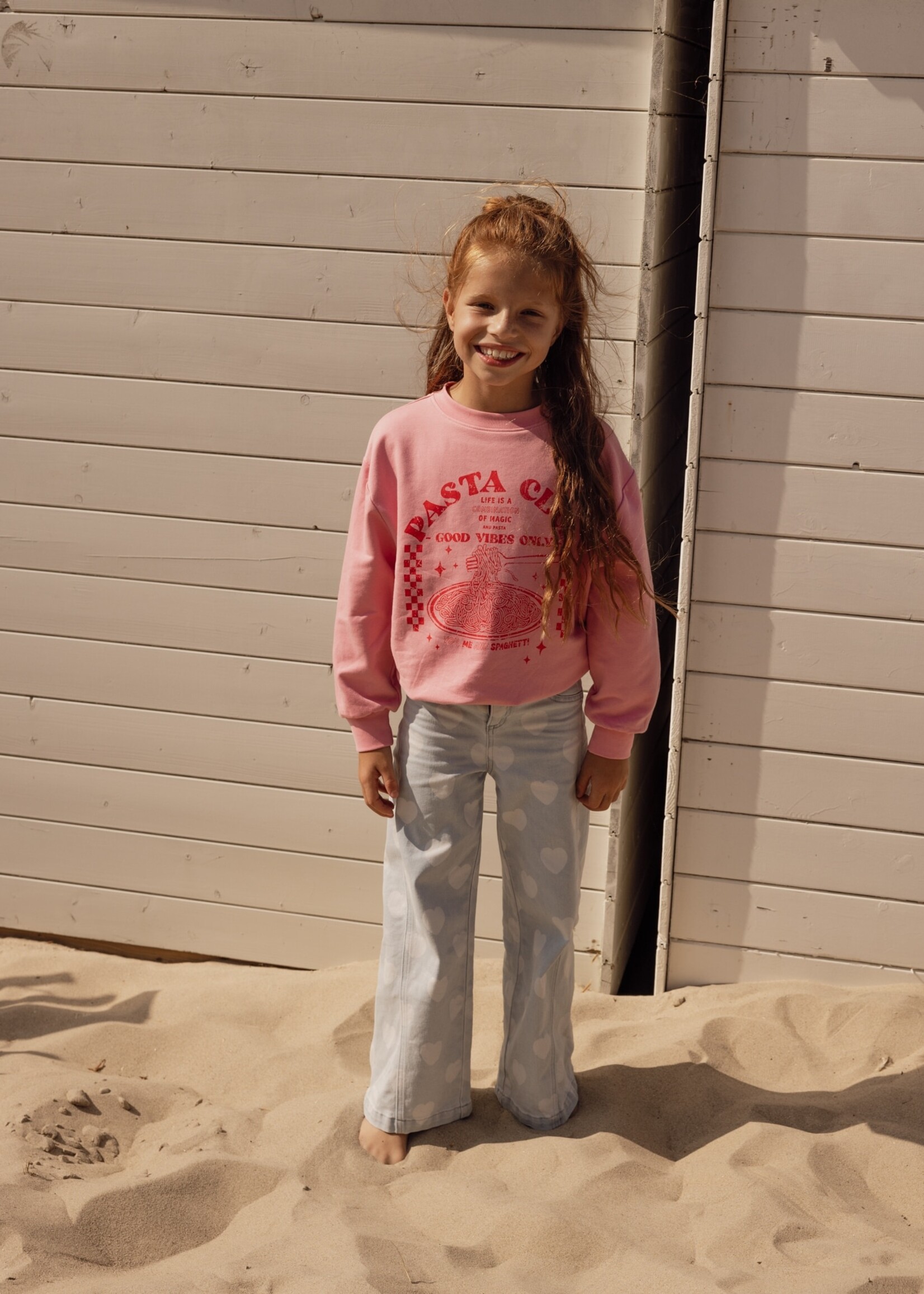 LOOXS Little LOOXS Little | Little Heart wideleg Denim - Heart denim