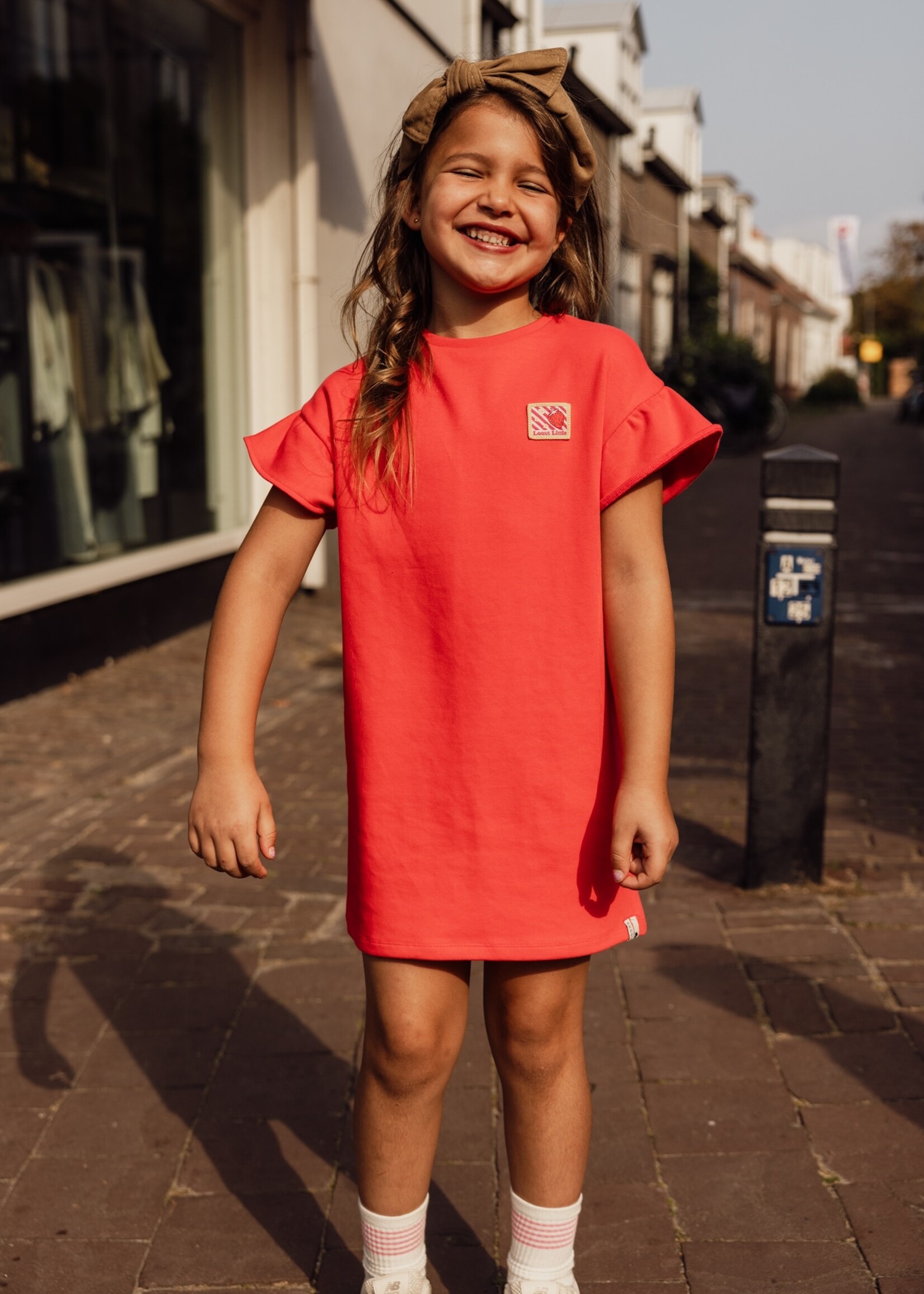 LOOXS Little LOOXS Little | Little Sweat Dress SS – poppy red