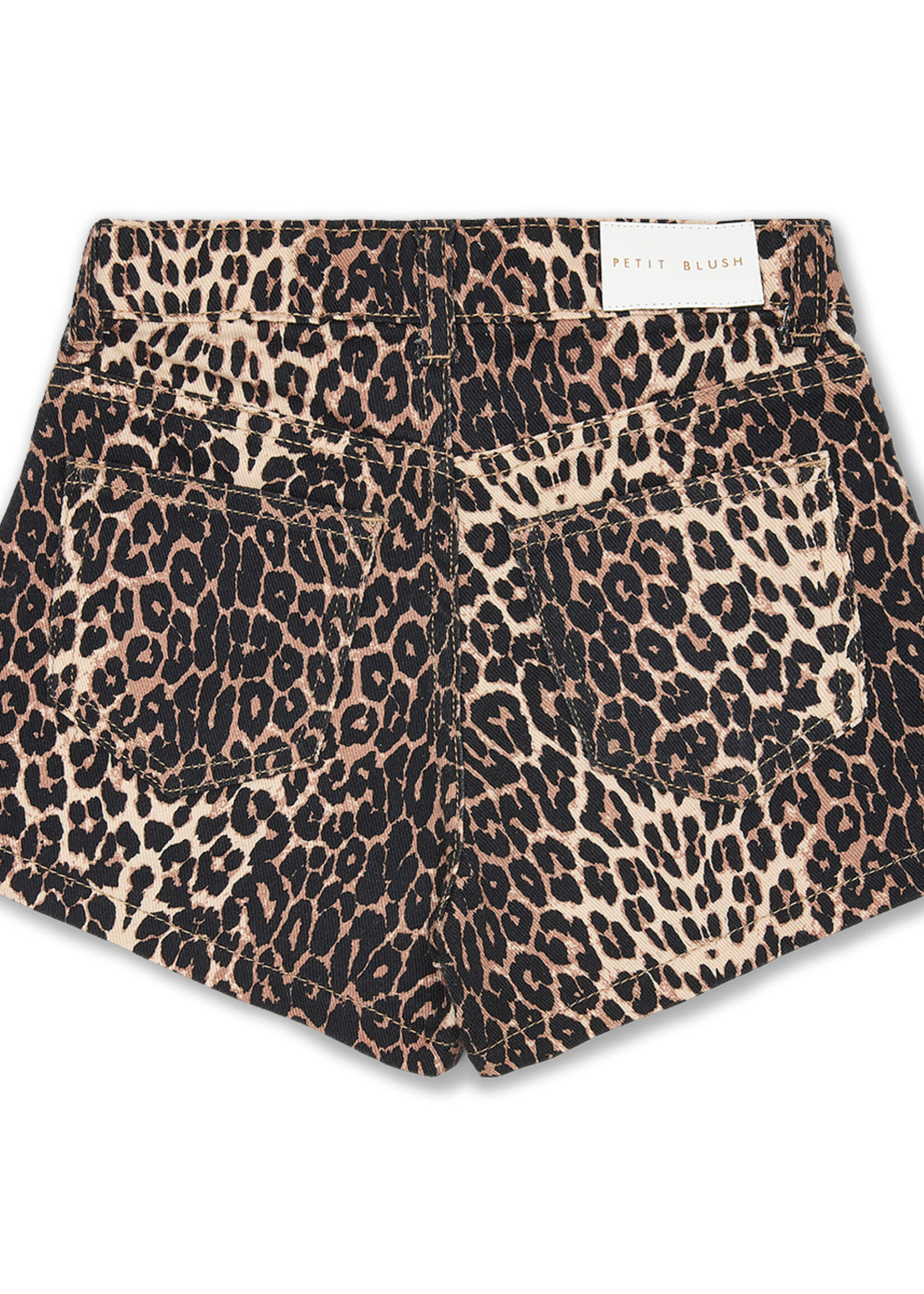 Petit Blush Petit Blush | Jeans Short - Leopard AOP