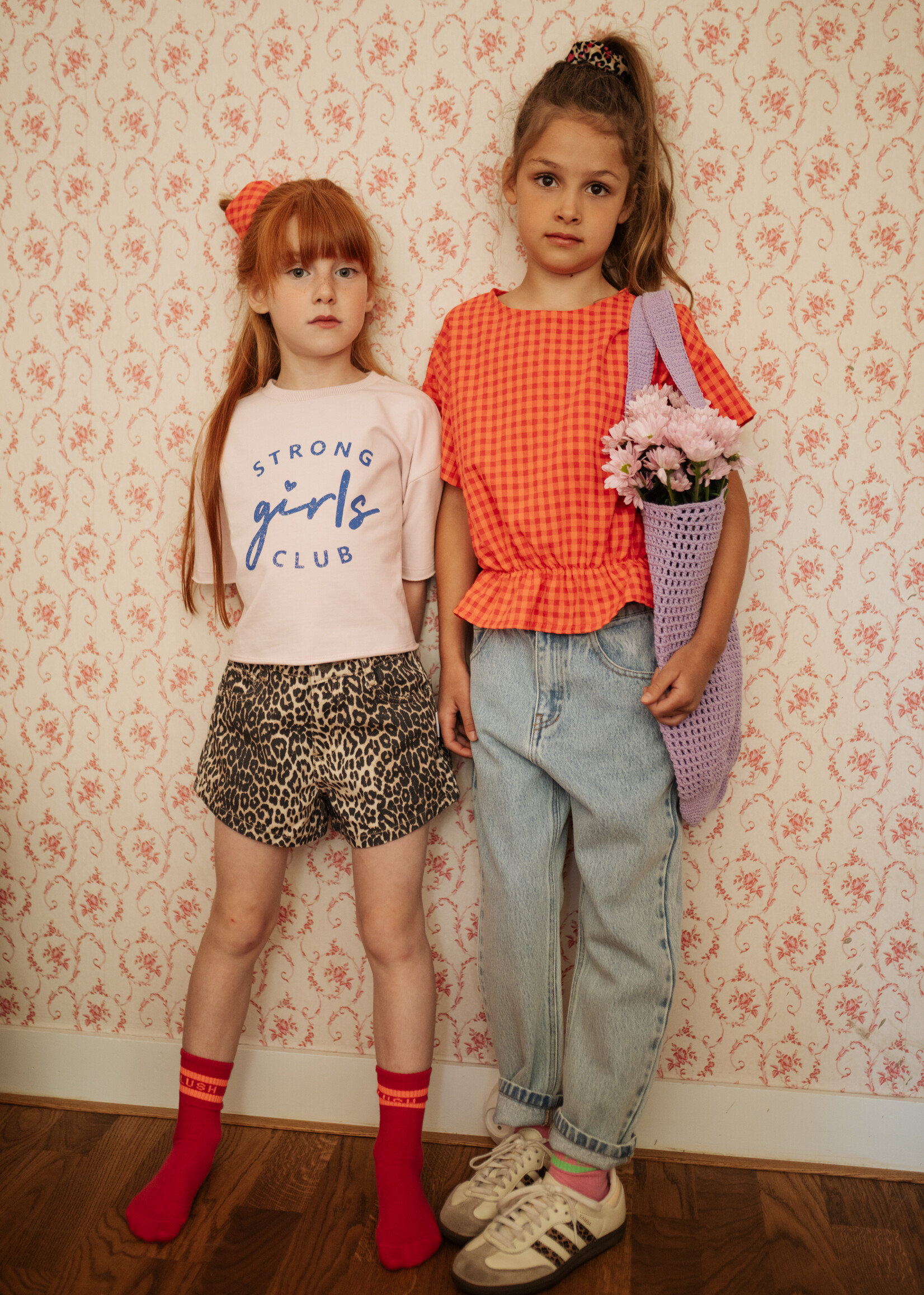 Petit Blush Petit Blush | Jeans Short - Leopard AOP