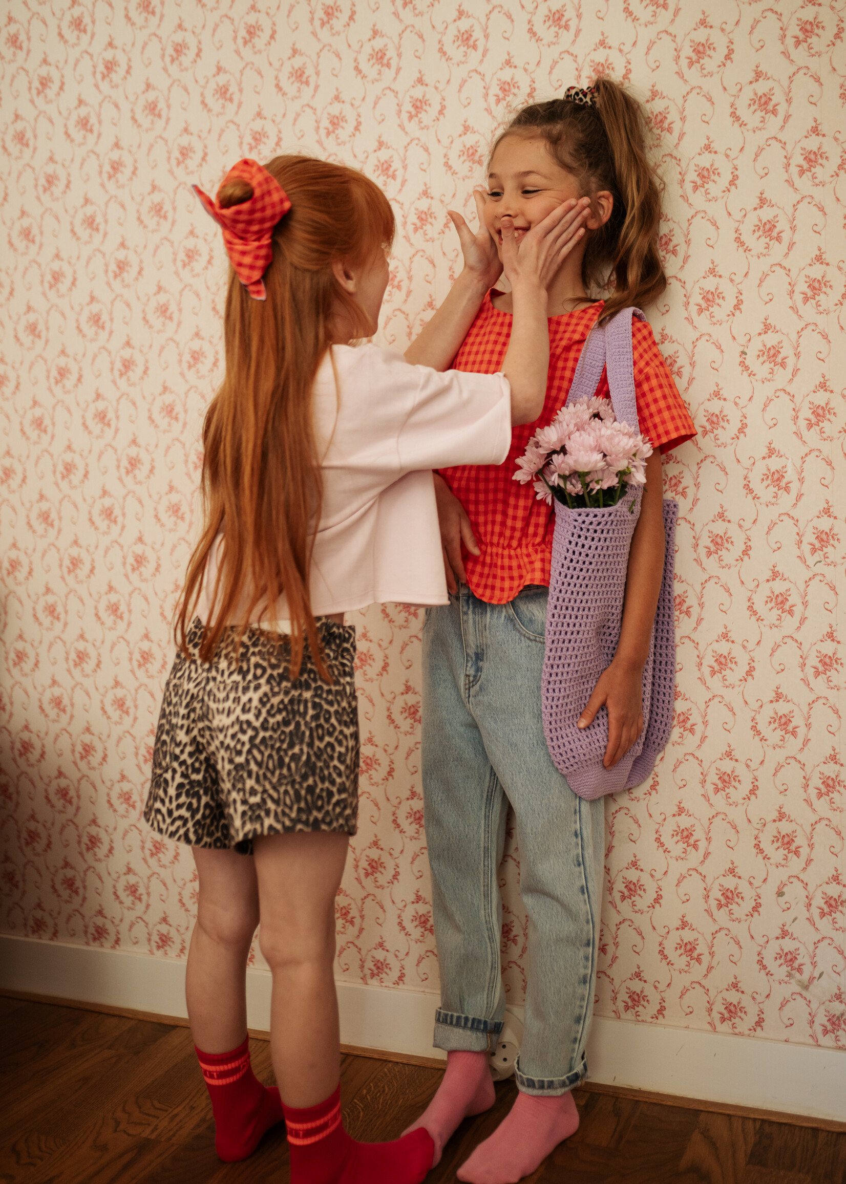 Petit Blush Petit Blush | Jeans Short - Leopard AOP