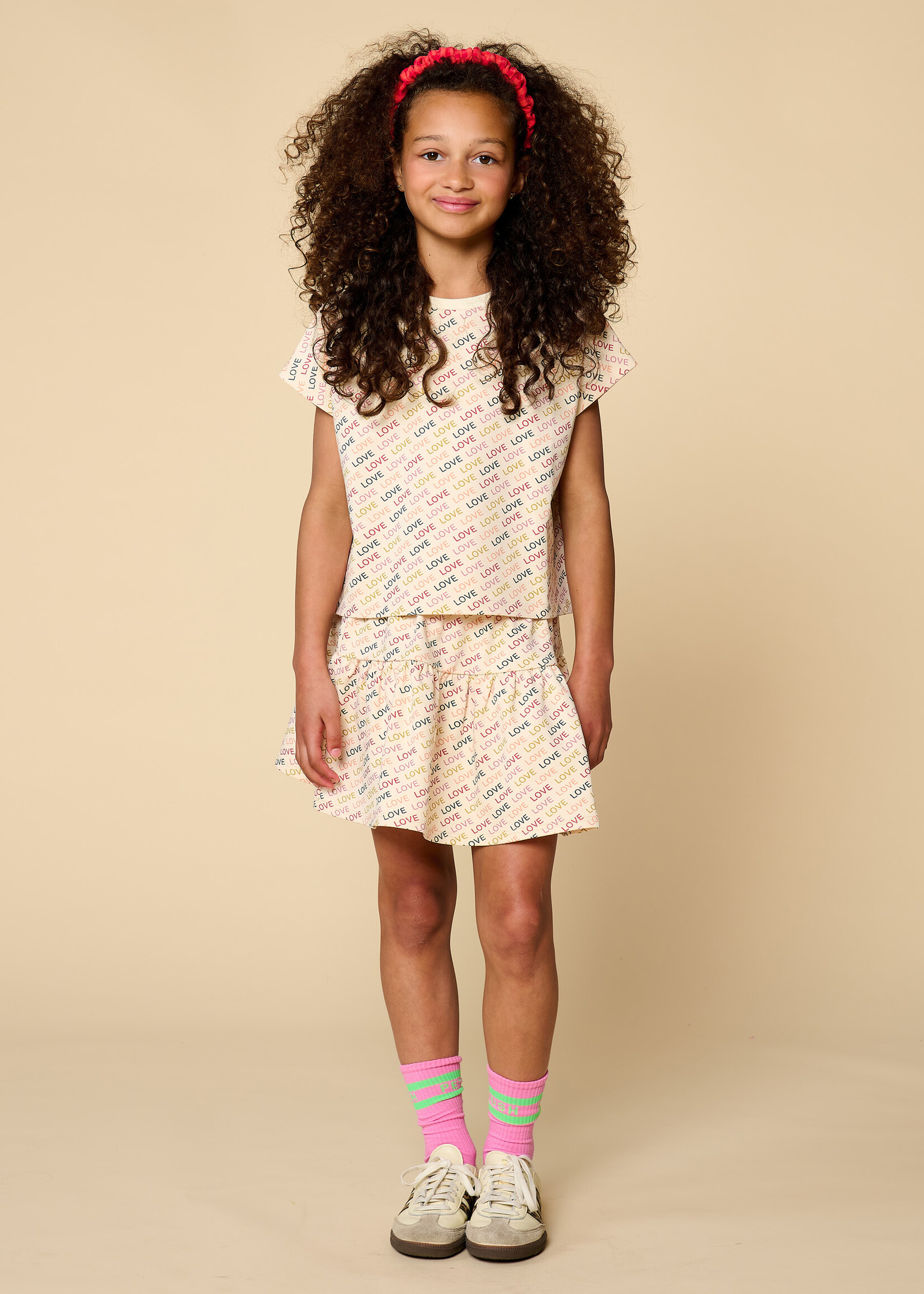 Petit Blush Petit Blush | Simple T-Shirt - Love Text AOP