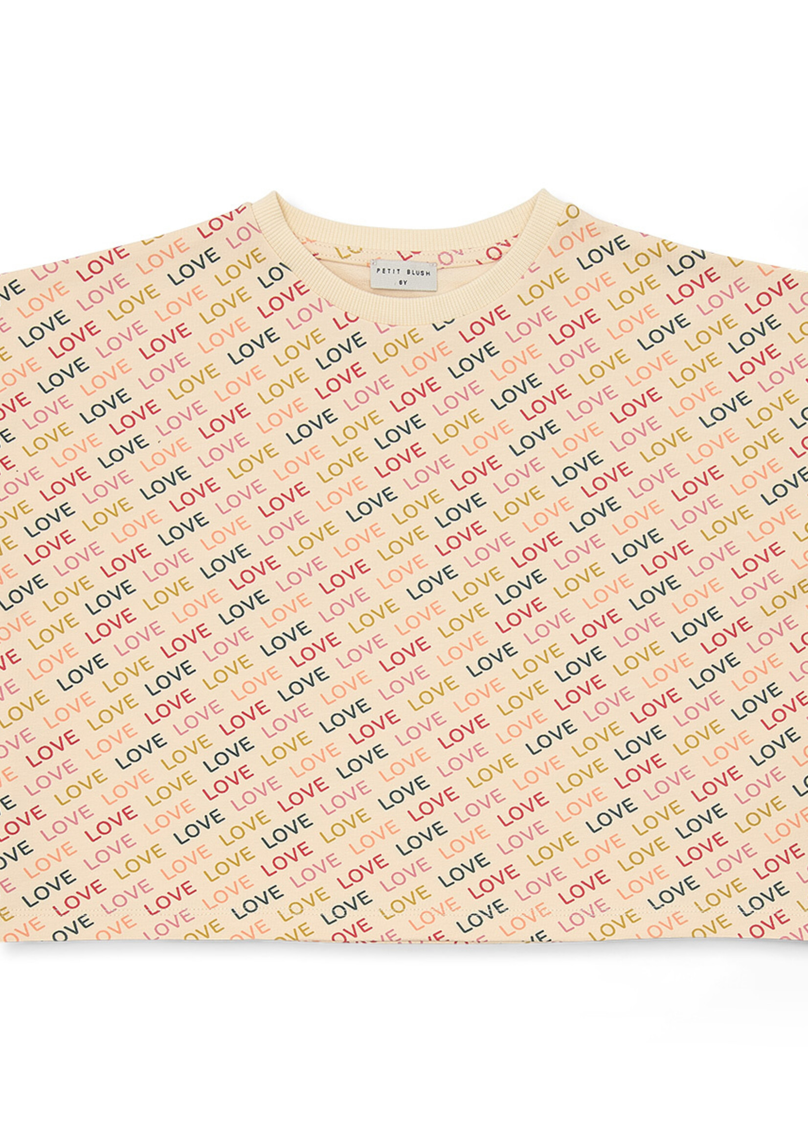 Petit Blush Petit Blush | Simple T-Shirt - Love Text AOP