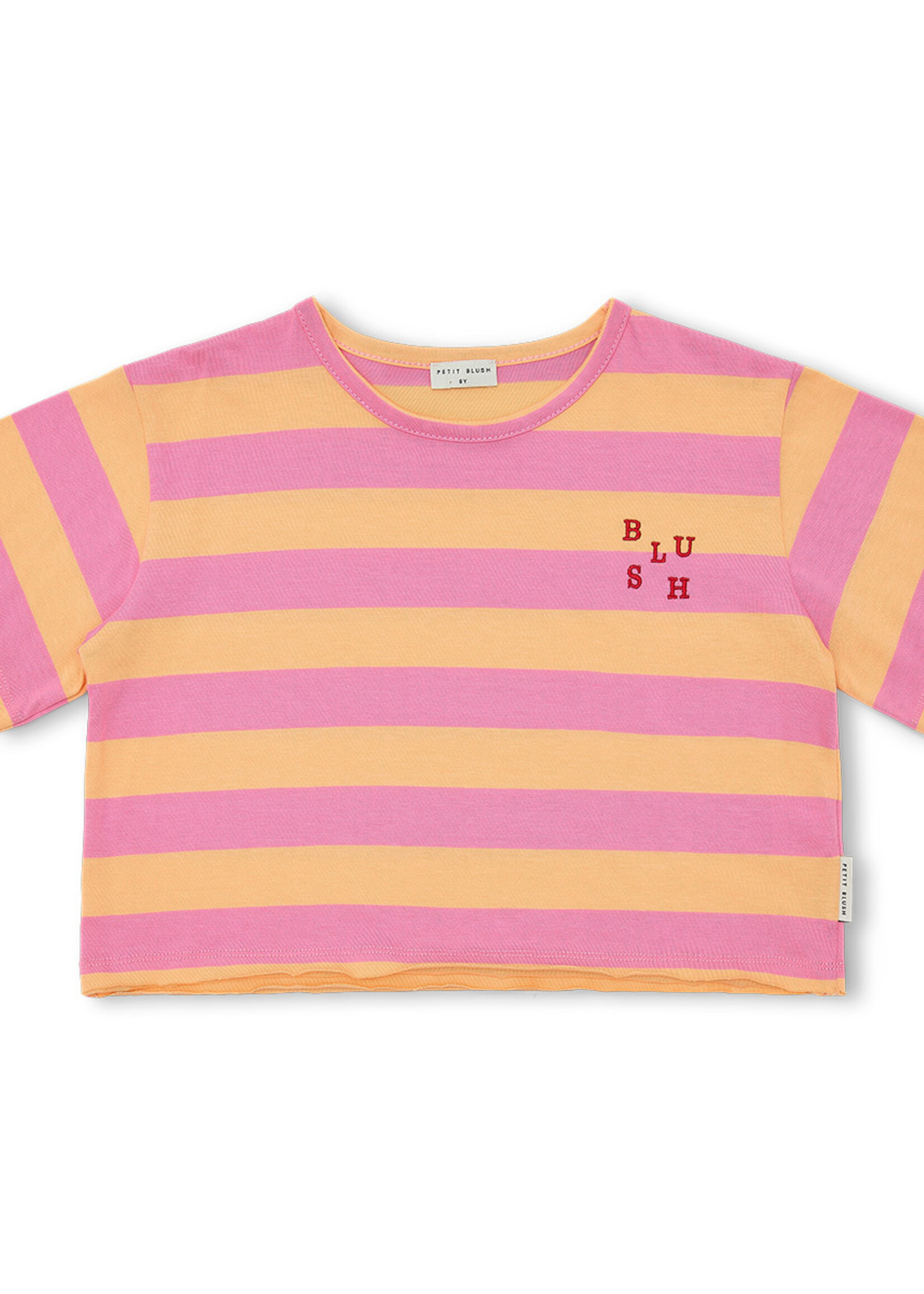 Petit Blush Petit Blush | Stripe T-Shirt - Cashmere Rose/Peach Cobbler