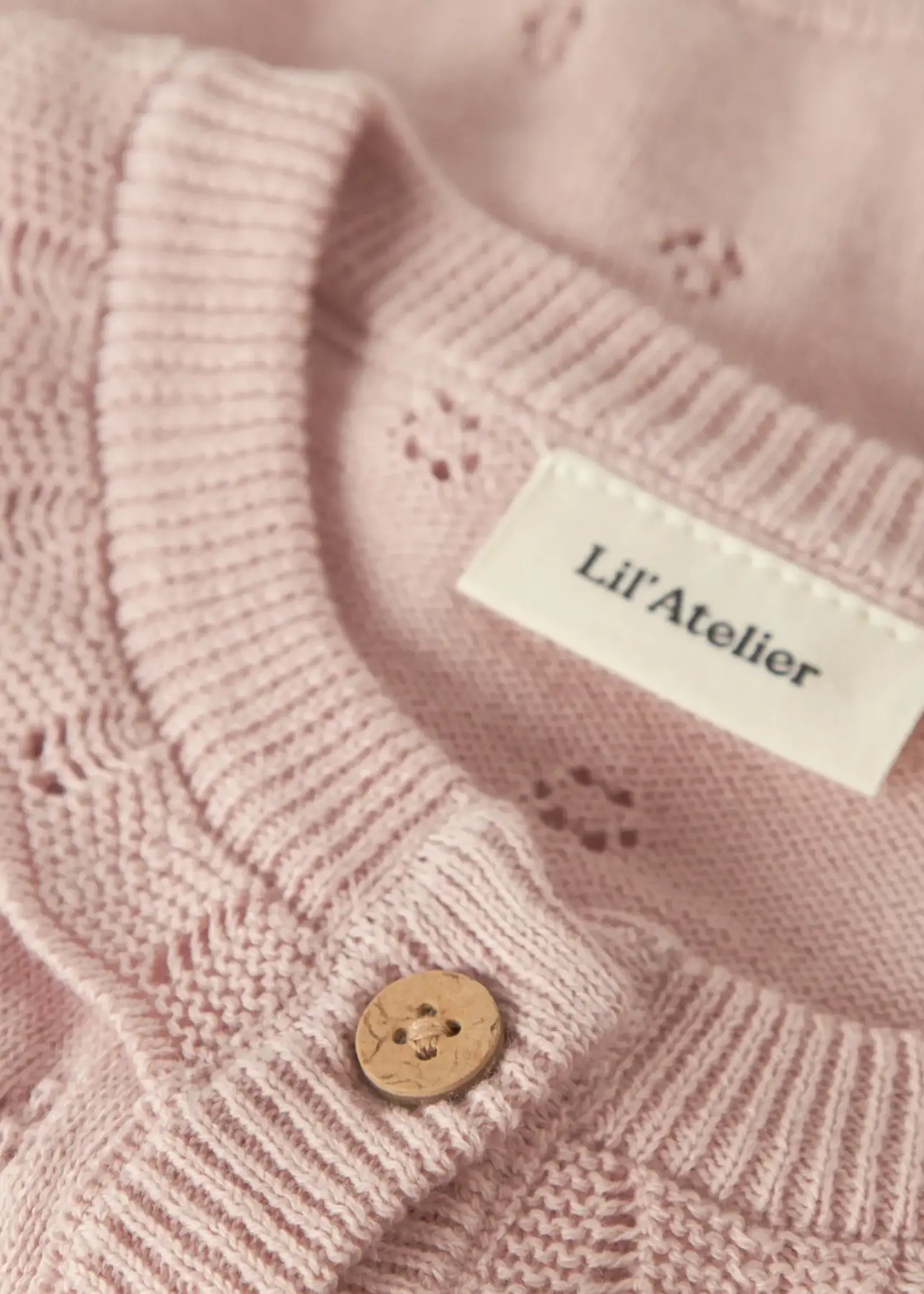 Lil’ Atelier Lil'Atelier | NBFDORINA ls knit card lil - Peach whip/melange
