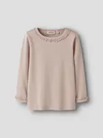 Lil' Atelier | NMFLAYO SUP LS SLIM TOP SOLID LIL - Peach Whip