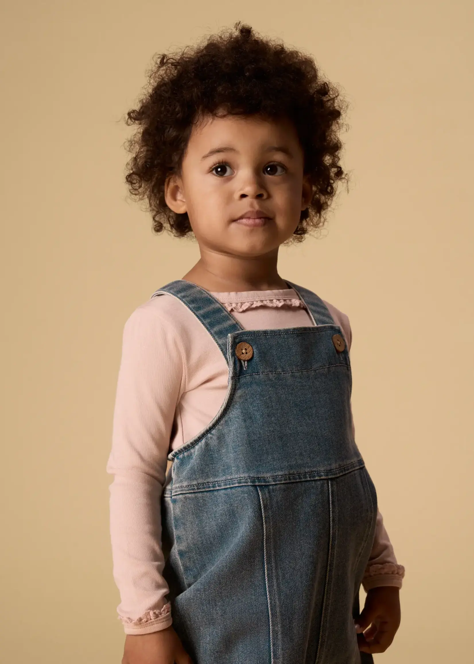 Lil' Atelier | NMFLAYO SUP LS SLIM TOP SOLID LIL - Peach Whip