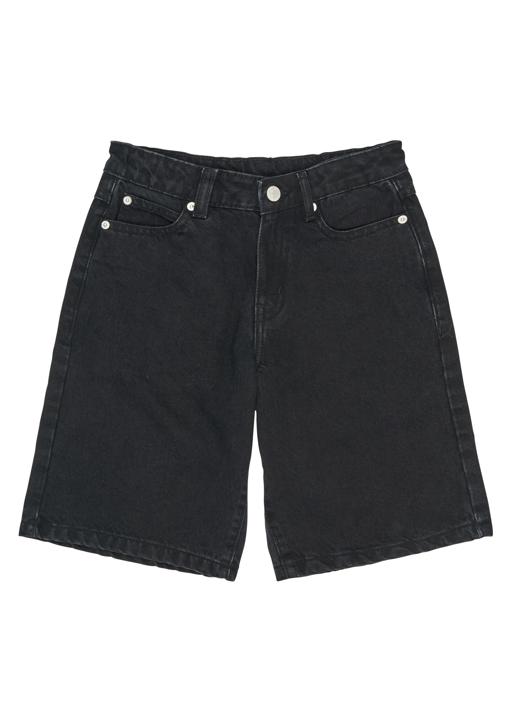 THE NEW THE NEW | TNSvende Long Baggy Fit Denim Shorts - Medium Black Denim