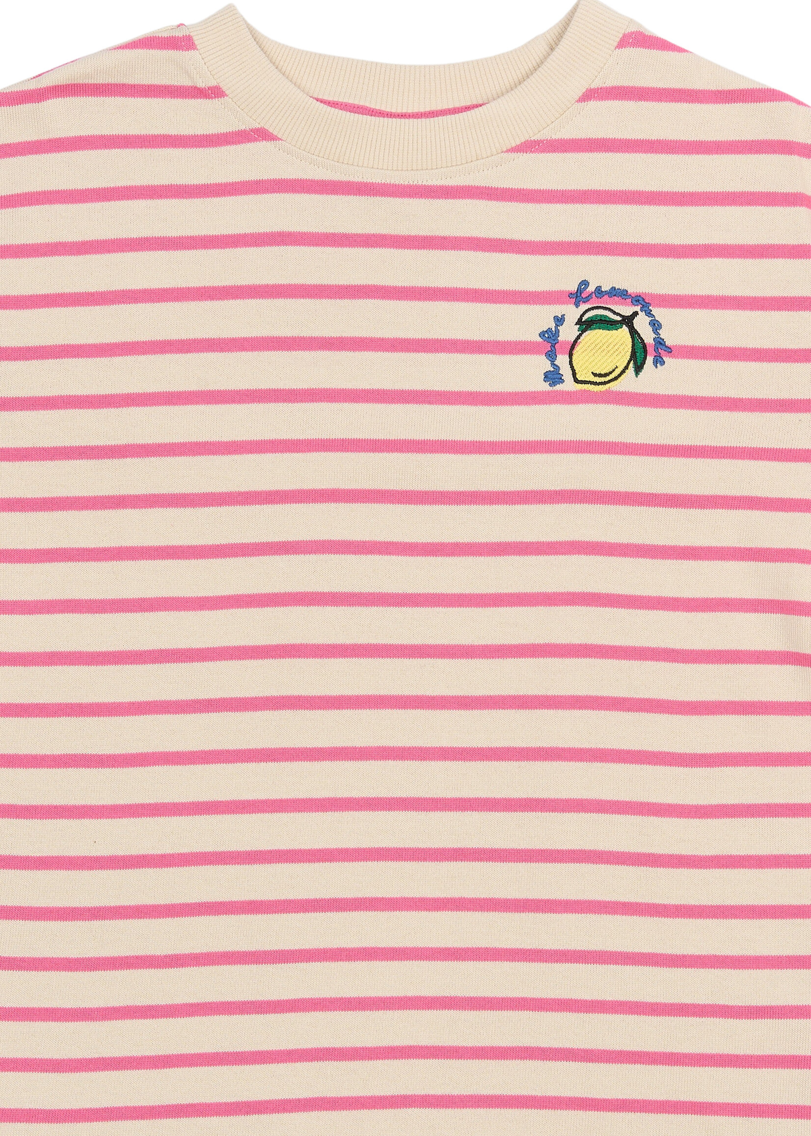 THE NEW THE NEW | TNSanny OS S_S Tee - Carmine Rose Striped