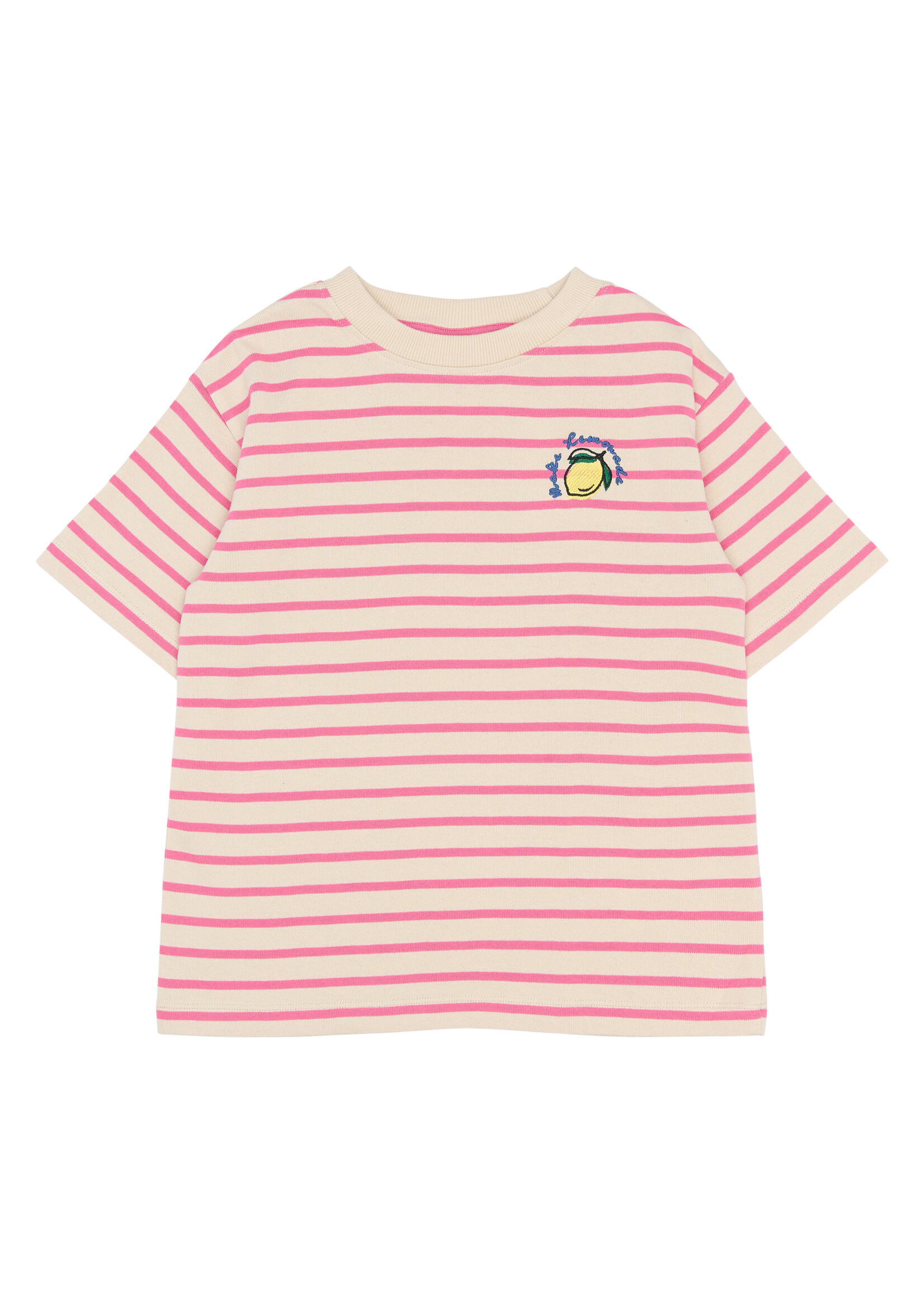 THE NEW THE NEW | TNSanny OS S_S Tee - Carmine Rose Striped