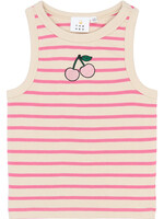 THE NEW THE NEW | TNShannon Short S_L Top - Carmine Rose Striped