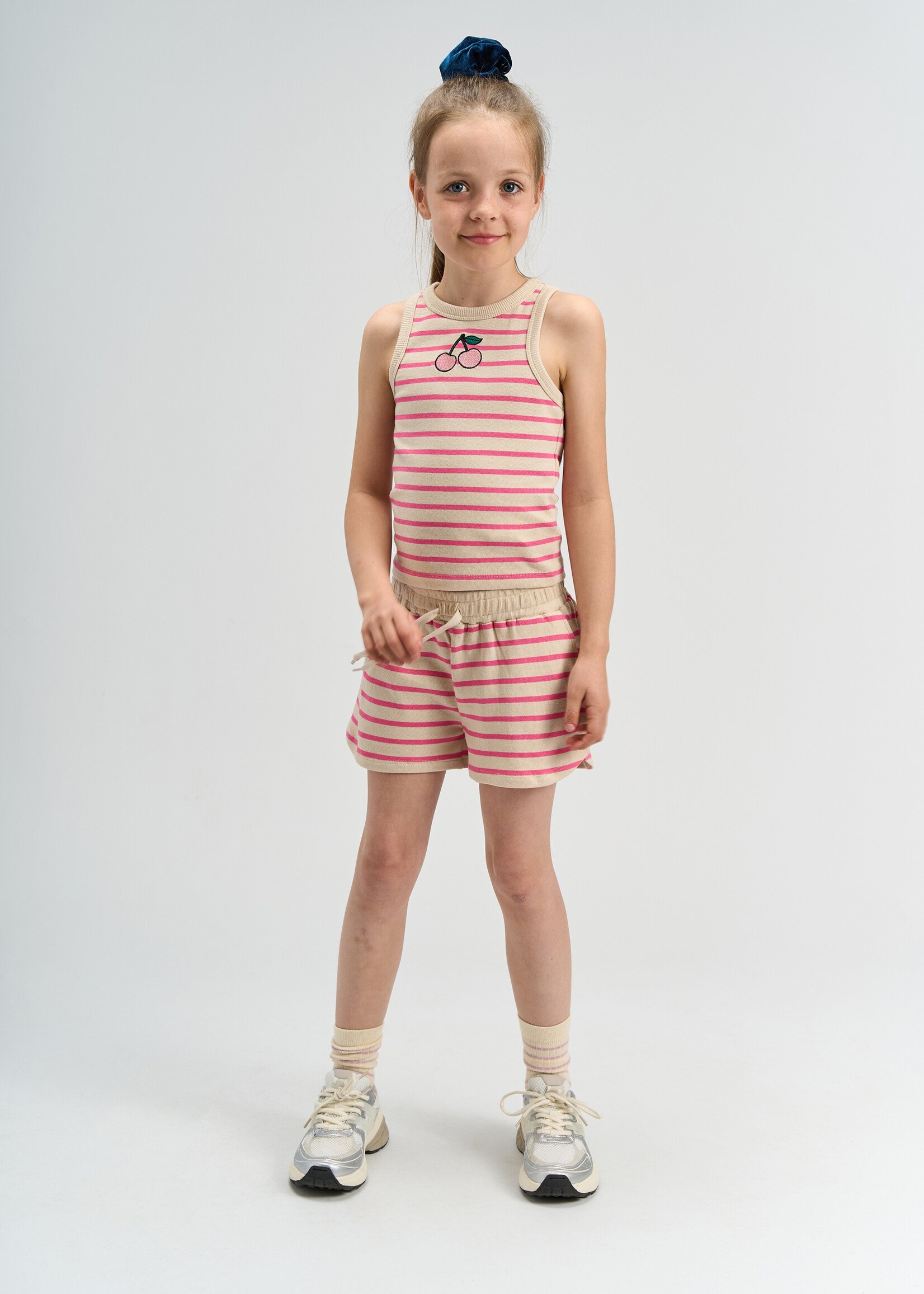 THE NEW THE NEW | TNShannon Short S_L Top - Carmine Rose Striped
