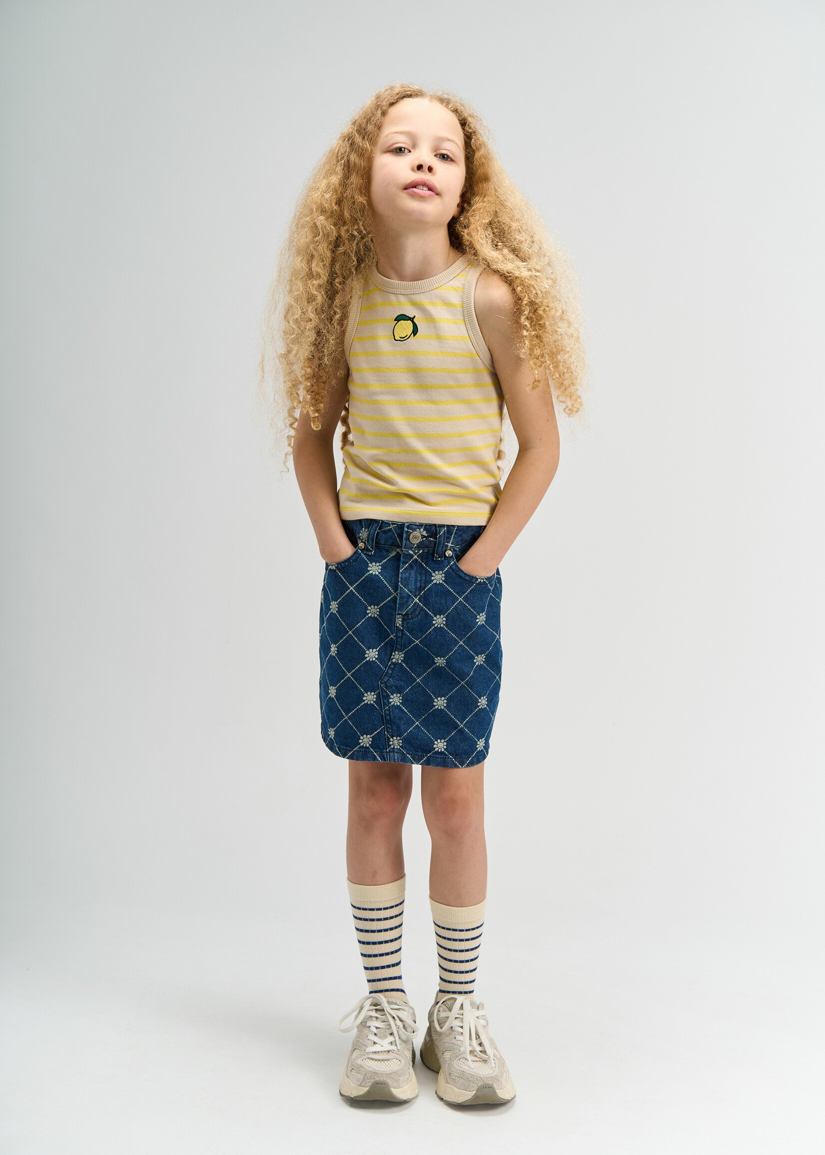 THE NEW THE NEW | TNShannon Short S_L Top - Acacia Striped