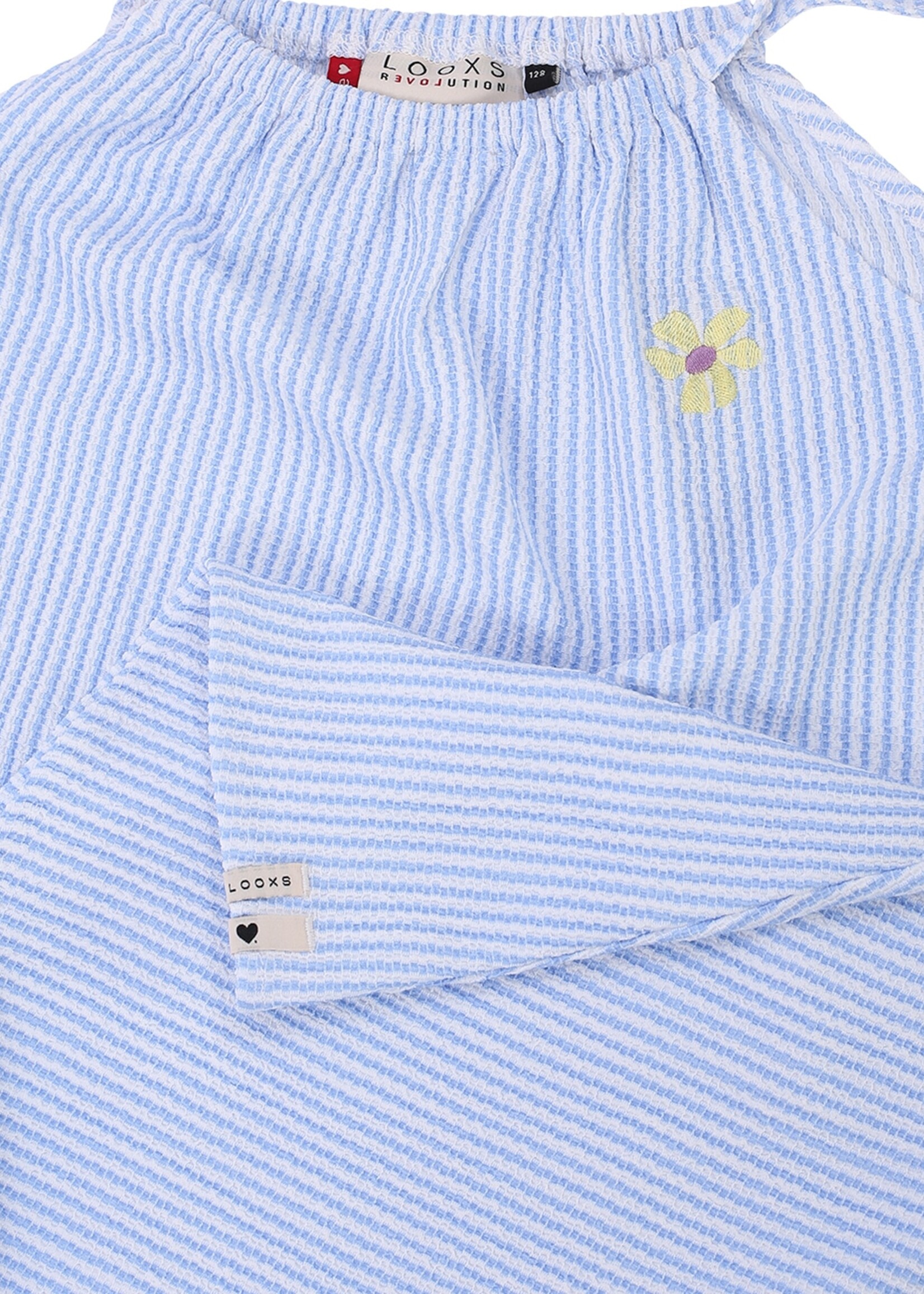 LOOXS Little LOOXS Little | Little Striped Crinckle sleeveless D - blue stripe