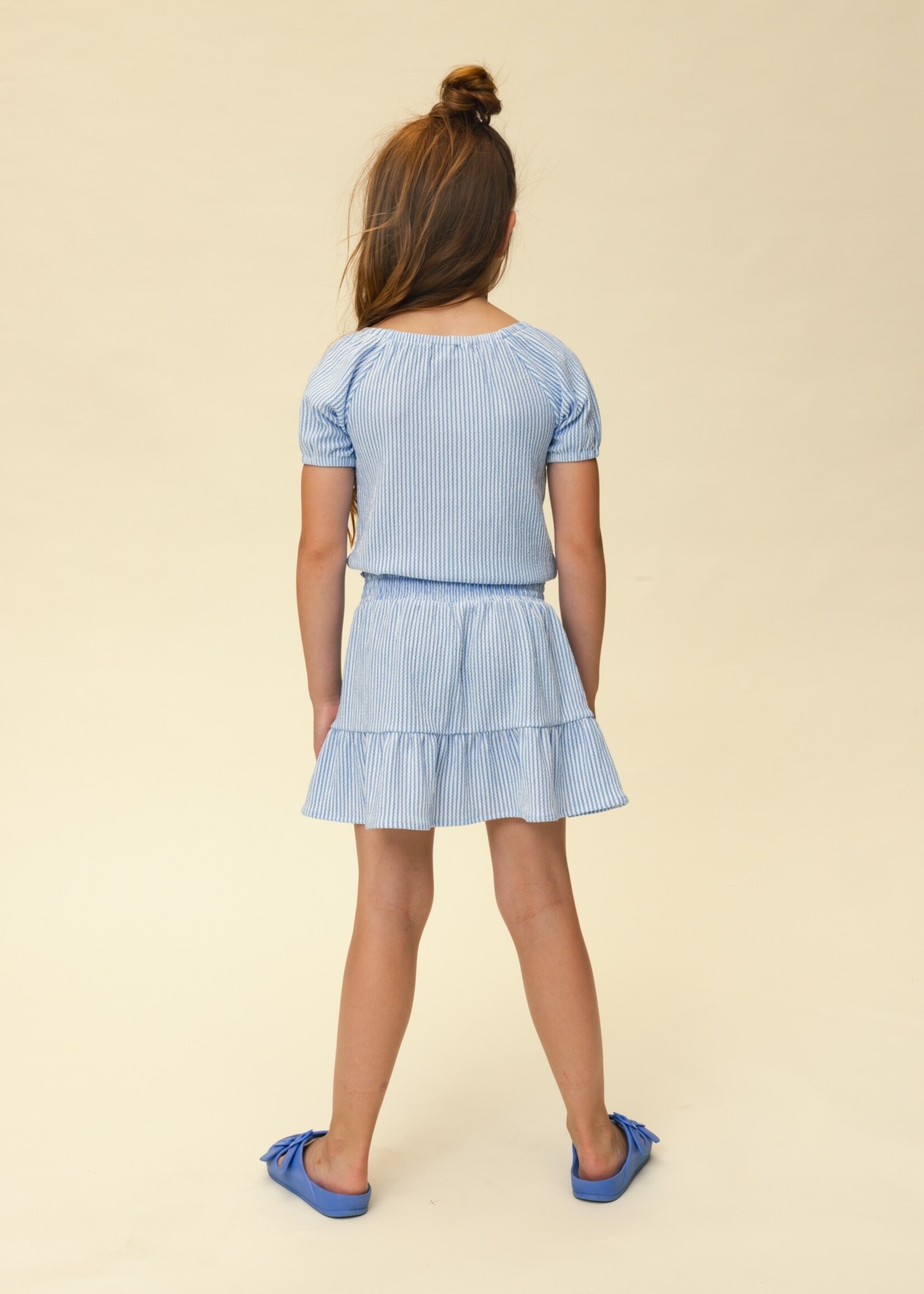 LOOXS Little LOOXS Little | Little Striped Crinckle Skirt - blue stripe