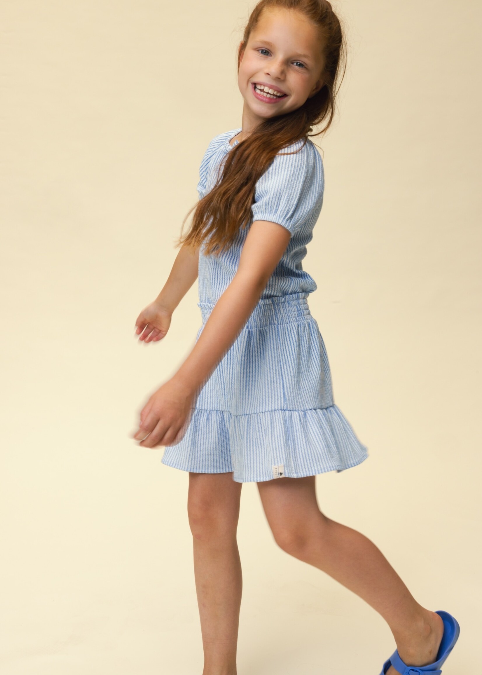 LOOXS Little LOOXS Little | Little Striped Crinckle Skirt - blue stripe