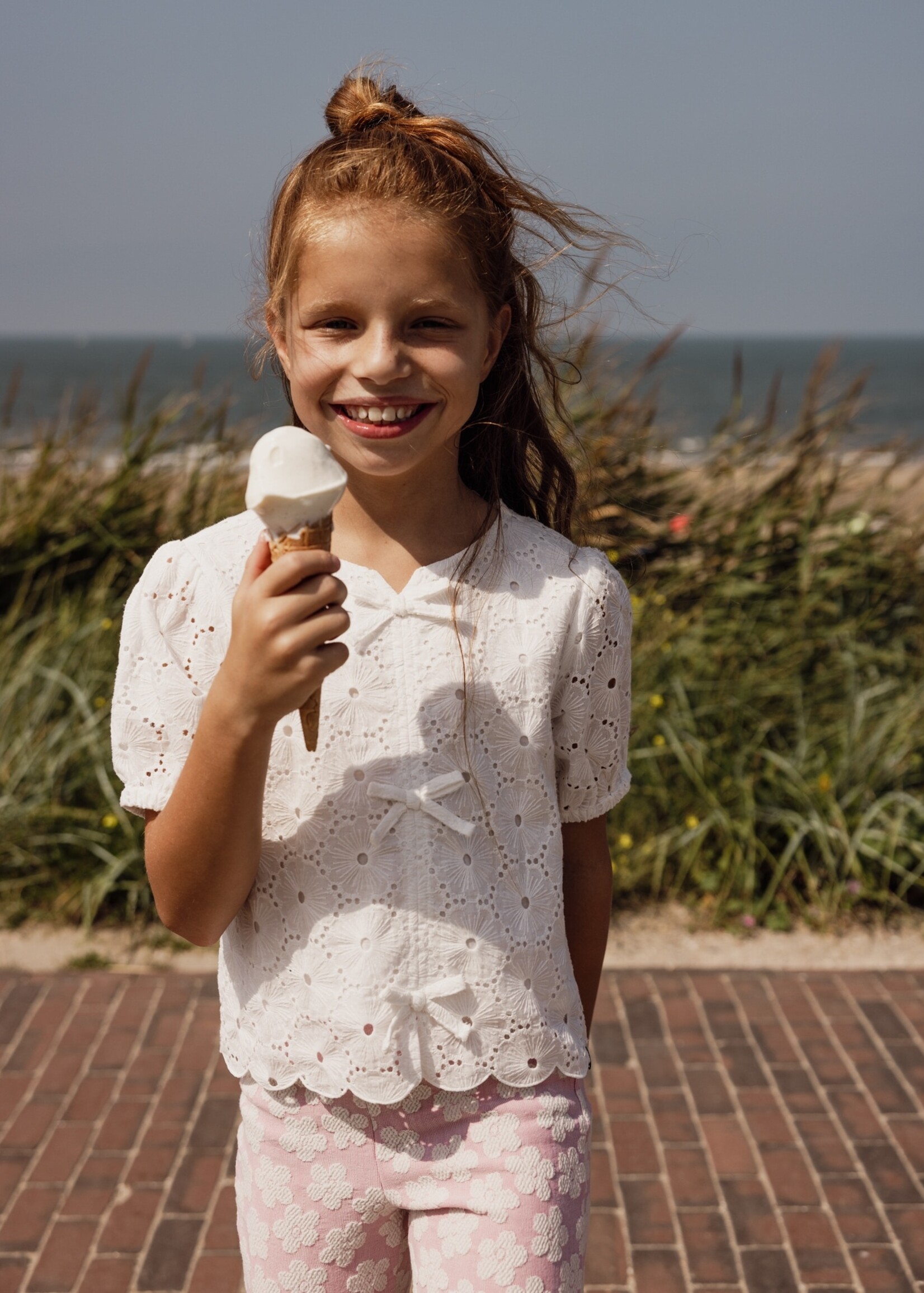 LOOXS Little LOOXS Little | Little woven top  SS - Soft white