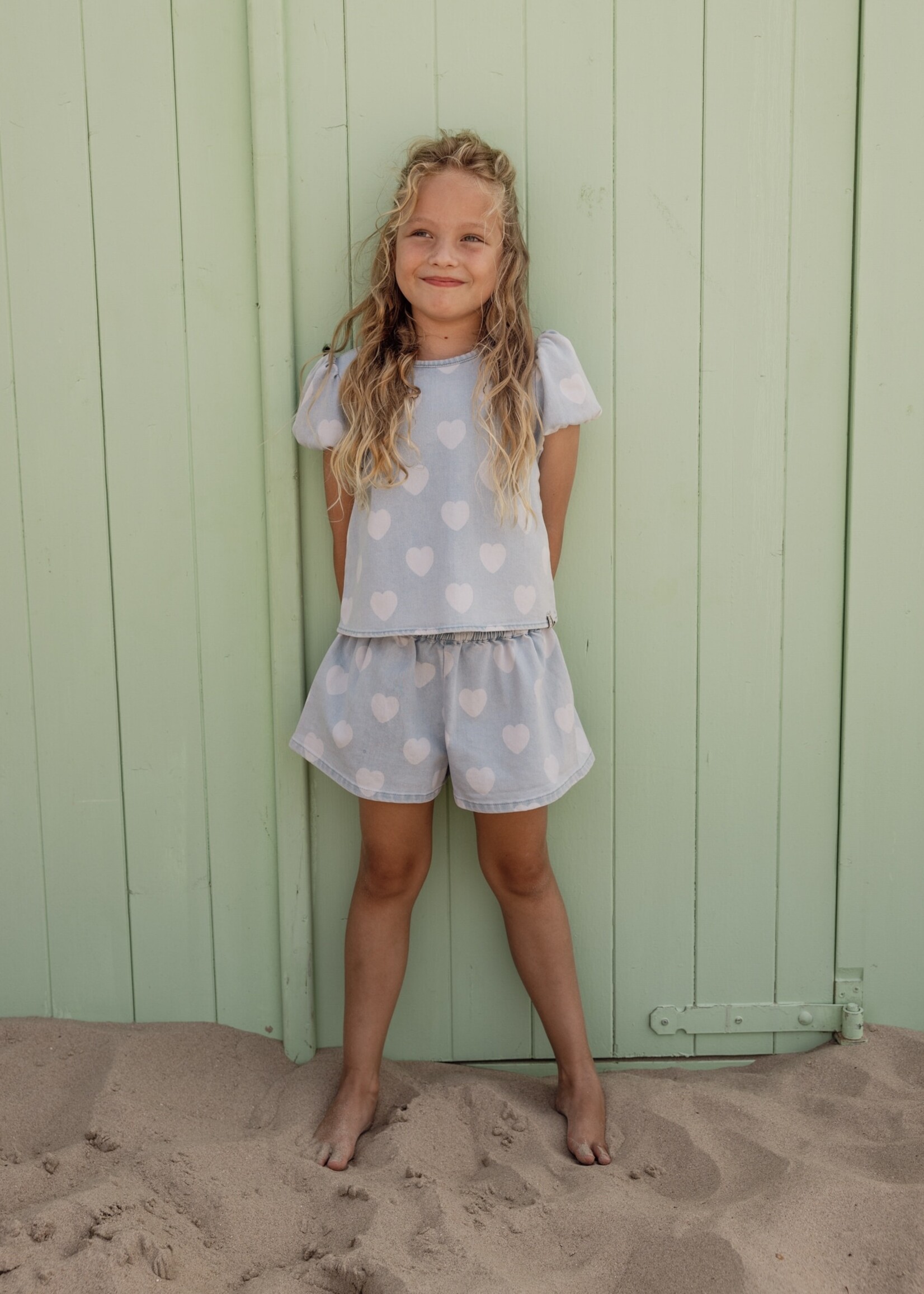 LOOXS Little LOOXS Little | Little Heart Denim Top - Heart denim