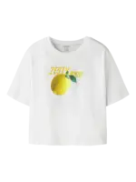 Name It Name It | NKFFARINAZ SS NREG SHORT TOP BOX - Bright White/LEMON