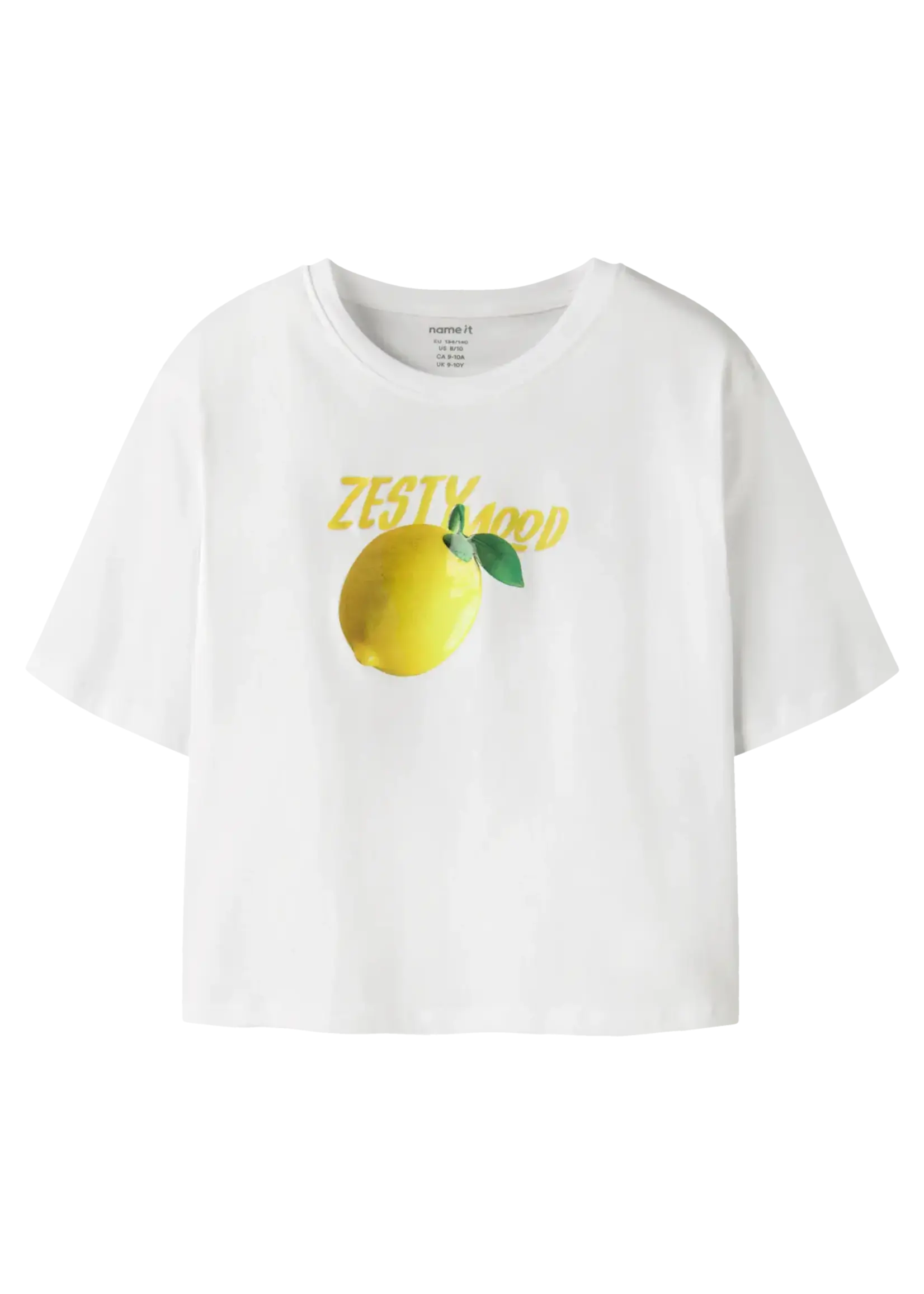 Name It Name It | NKFFARINAZ SS NREG SHORT TOP BOX - Bright White/LEMON