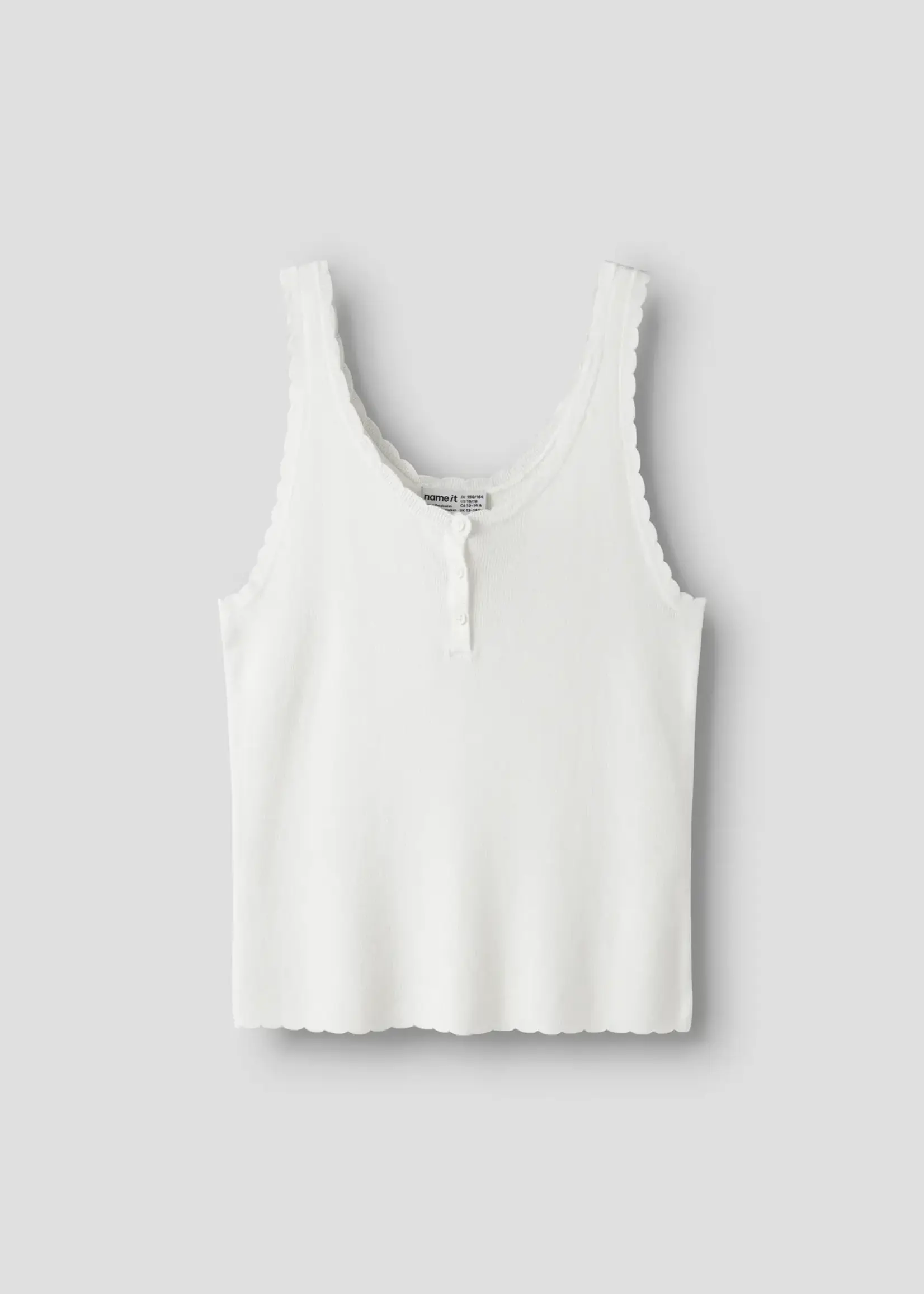 Name It Name It | NKFFILISA KNIT STRAP TOP - Cloud Dancer