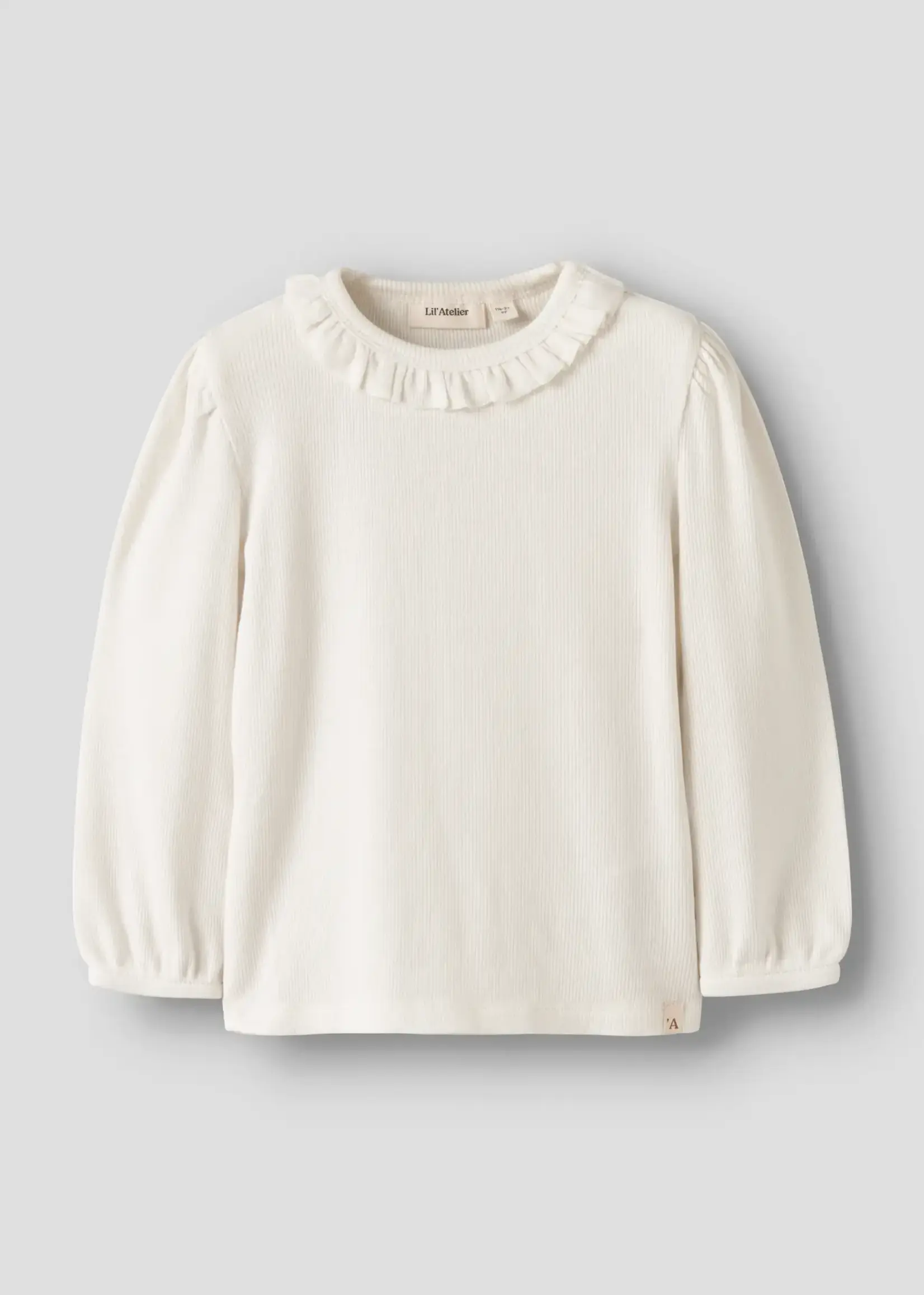 Lil’ Atelier Lil' Atelier | NMFFRIJO LS SLIM TOP LIL - Coconut Milk