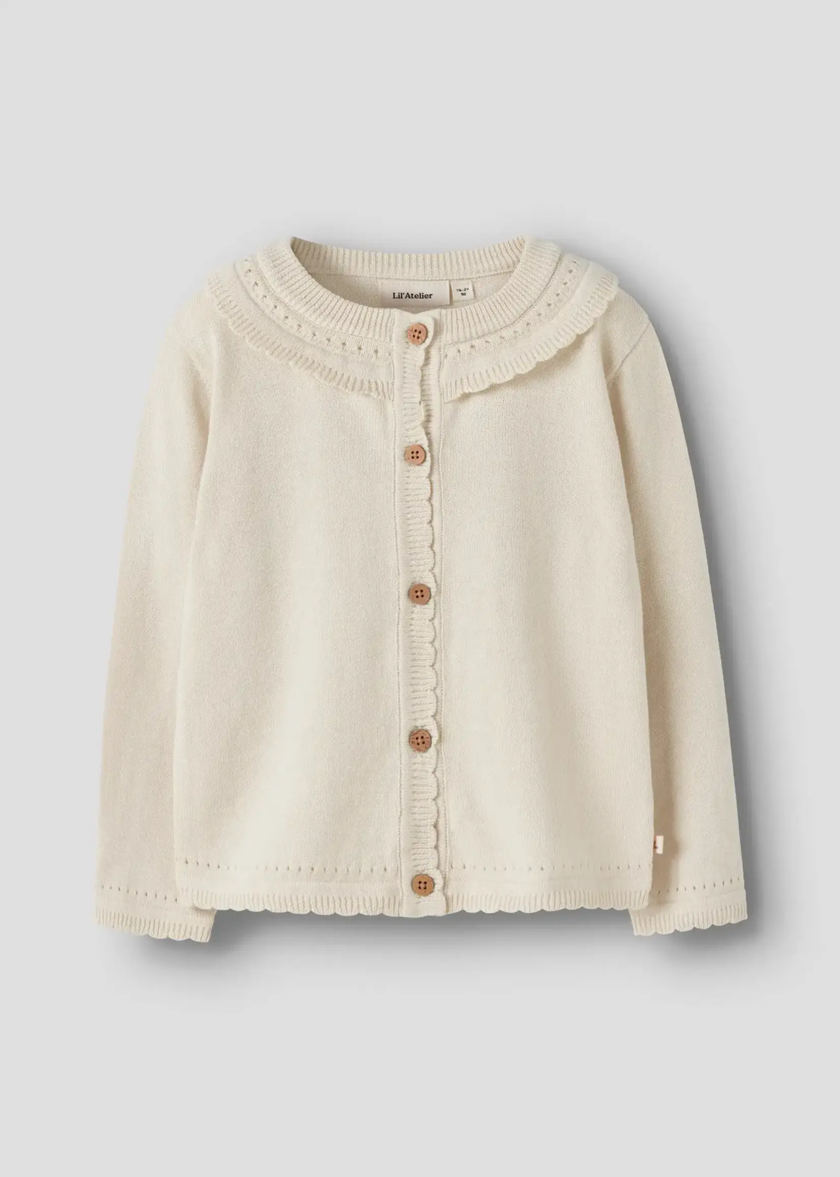 Lil’ Atelier Lil' Atelier | NMFHAO LS KNIT CARD LIL - Coconut Milk