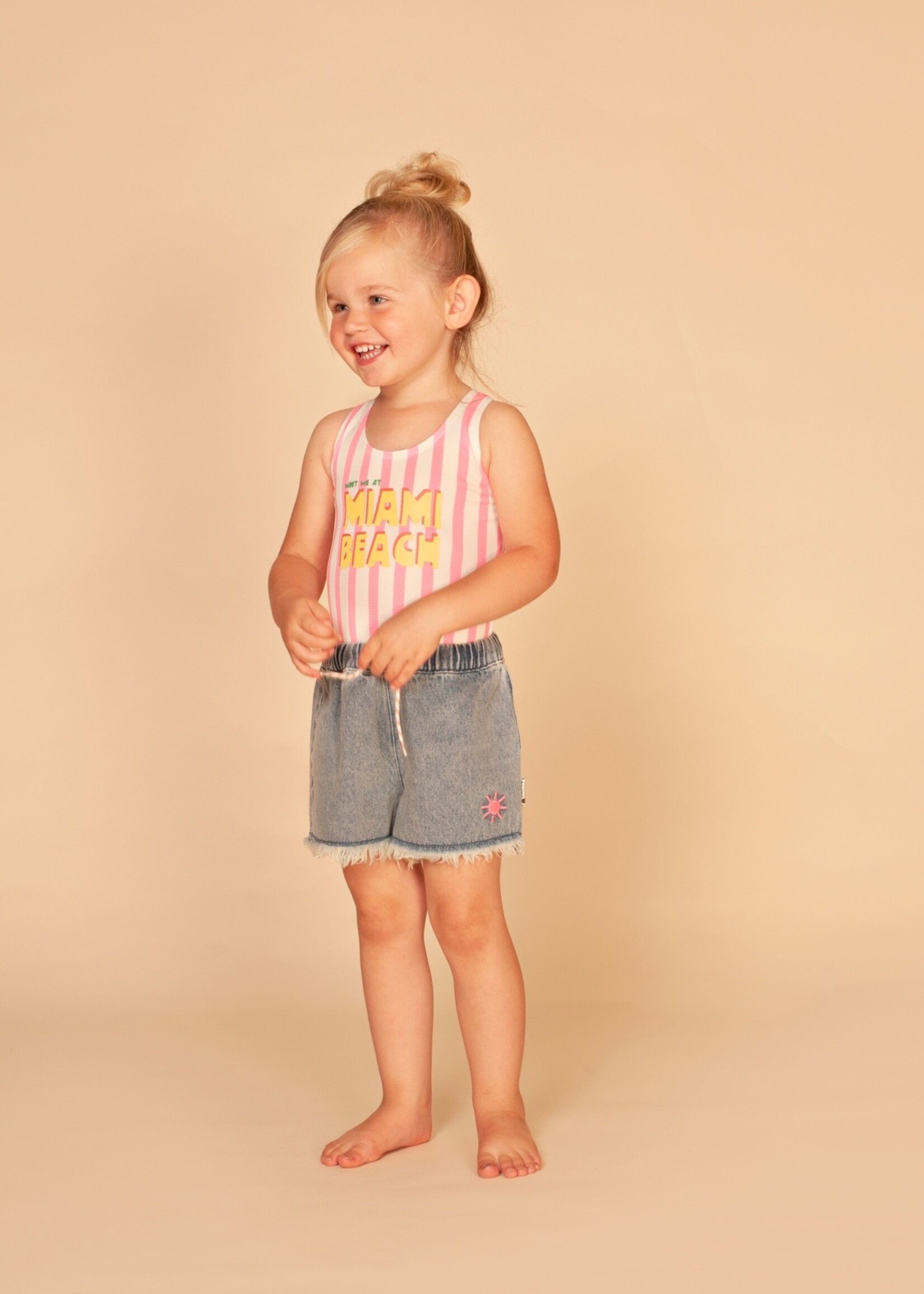 Stains & Stories | girls swimsuit - Neon Pink