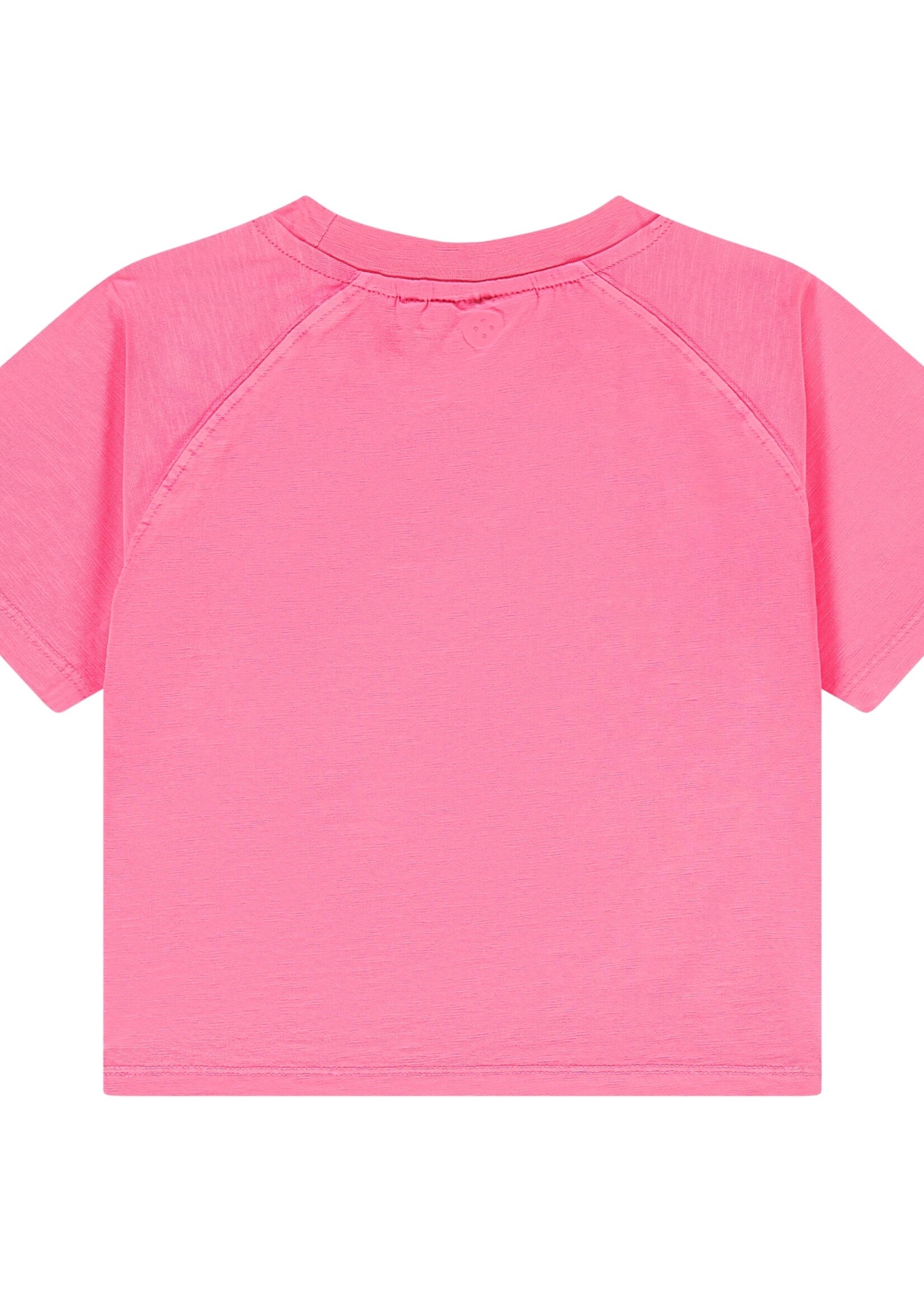 Stains & Stories | girls t-shirt short sleeve - Neon Pink 1