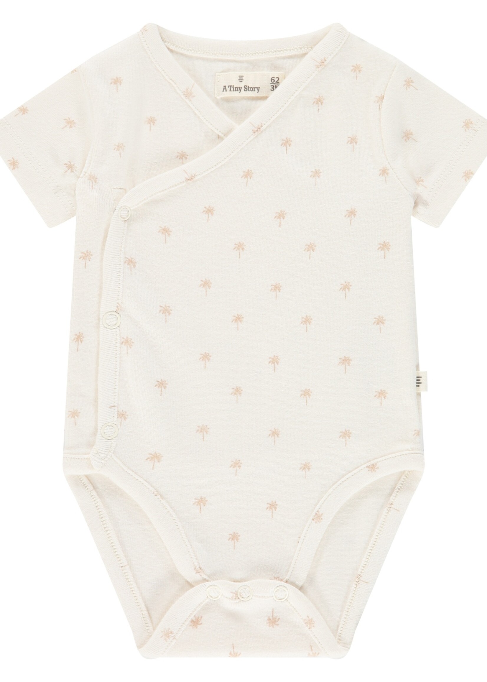 A Tiny Story A Tiny Story | baby romper short sleeve – Ecru