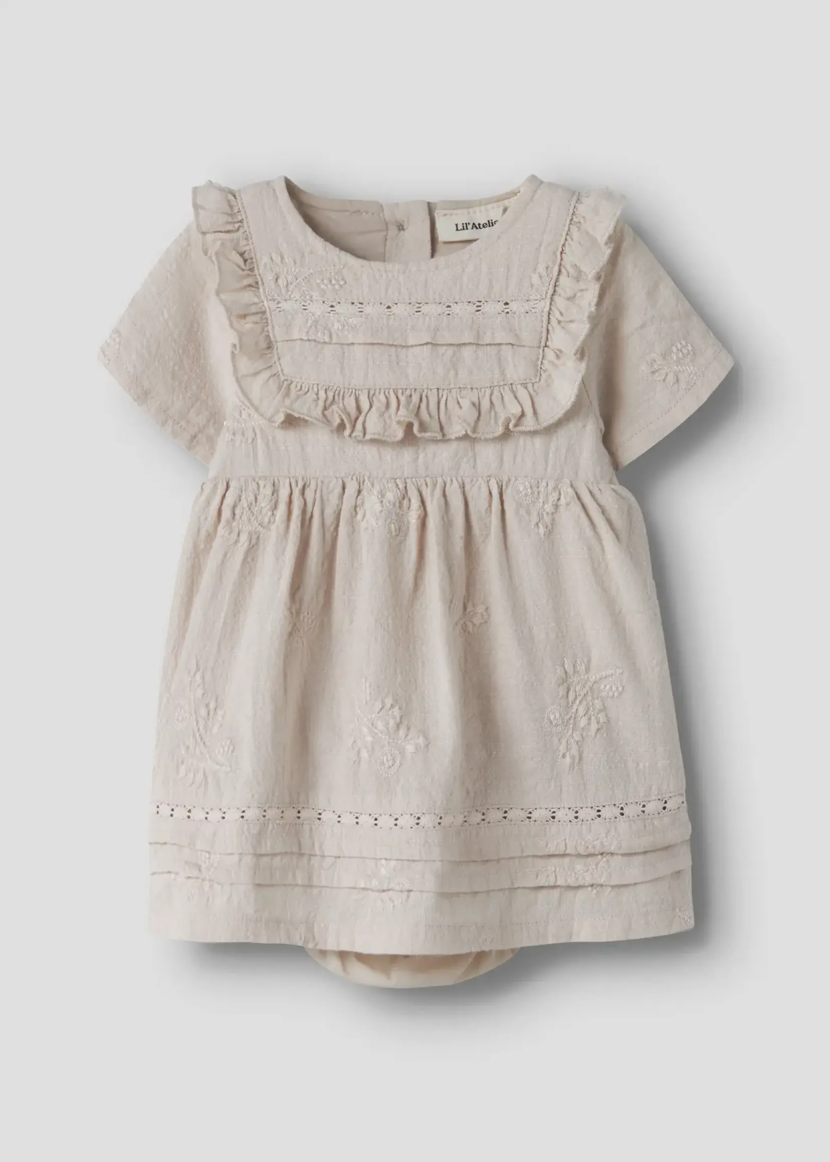 Lil'Atelier | NBFFERONIA ss loose body dress lil - Pumice Stone