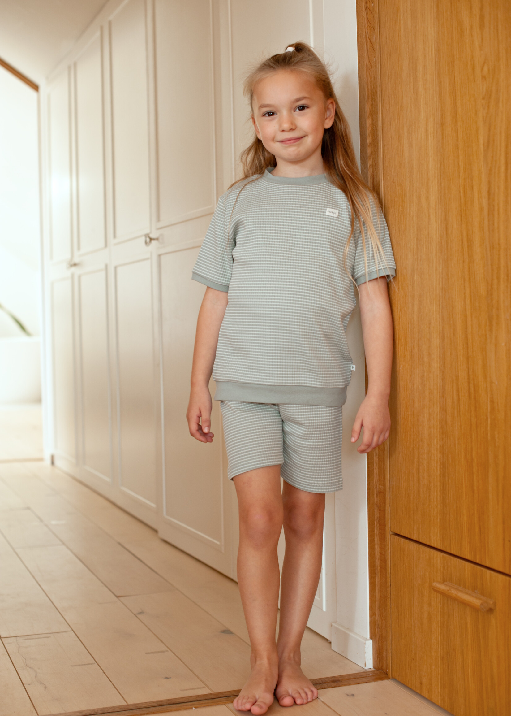 Feetje Feetje | Shortama wafel Summer Special - Zeegroen