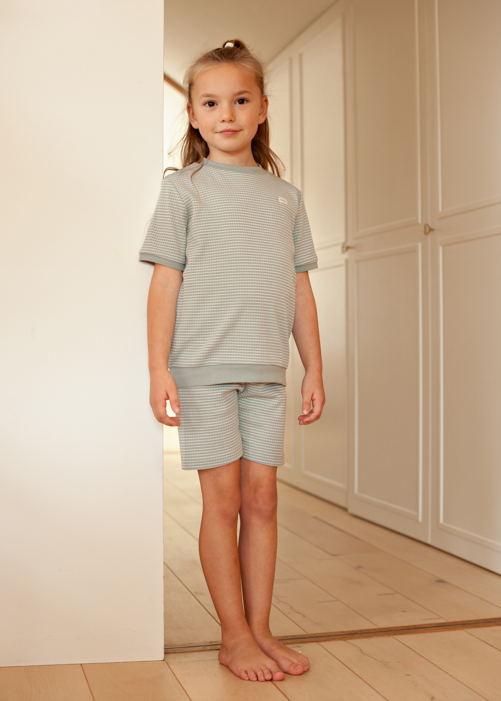 Feetje Feetje | Shortama wafel Summer Special - Zeegroen