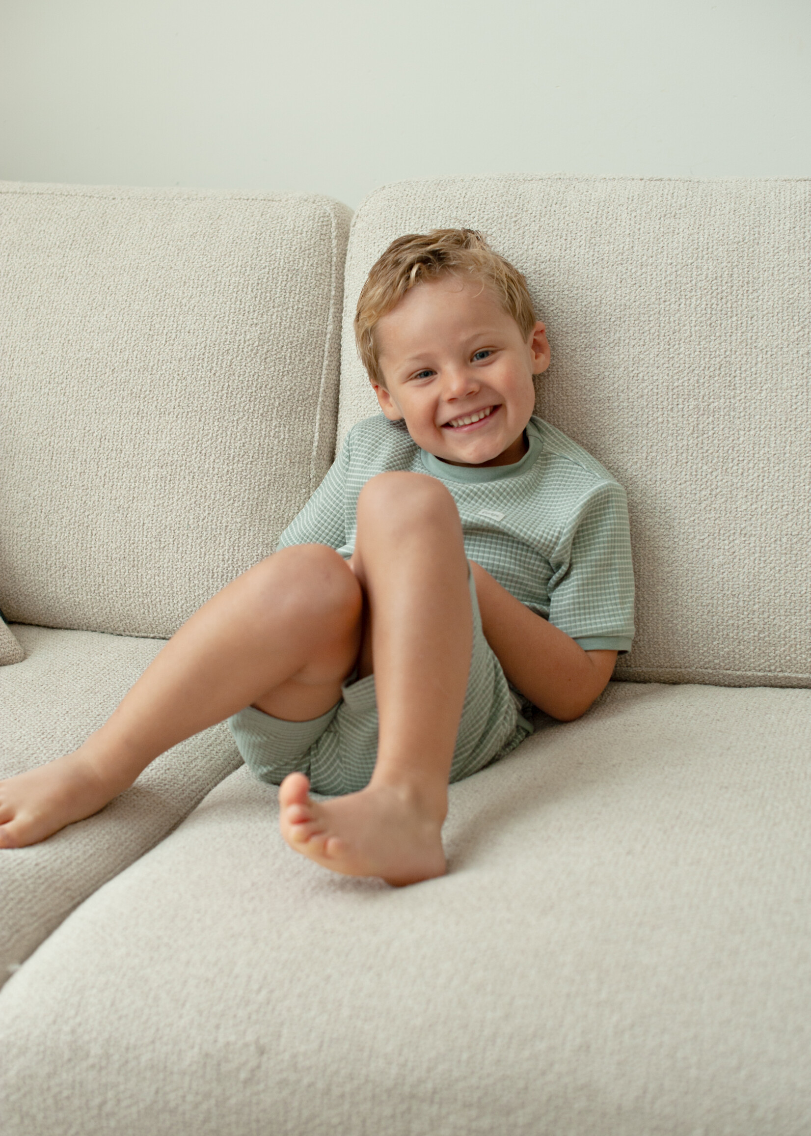 Feetje Feetje | Shortama wafel Summer Special - Zeegroen