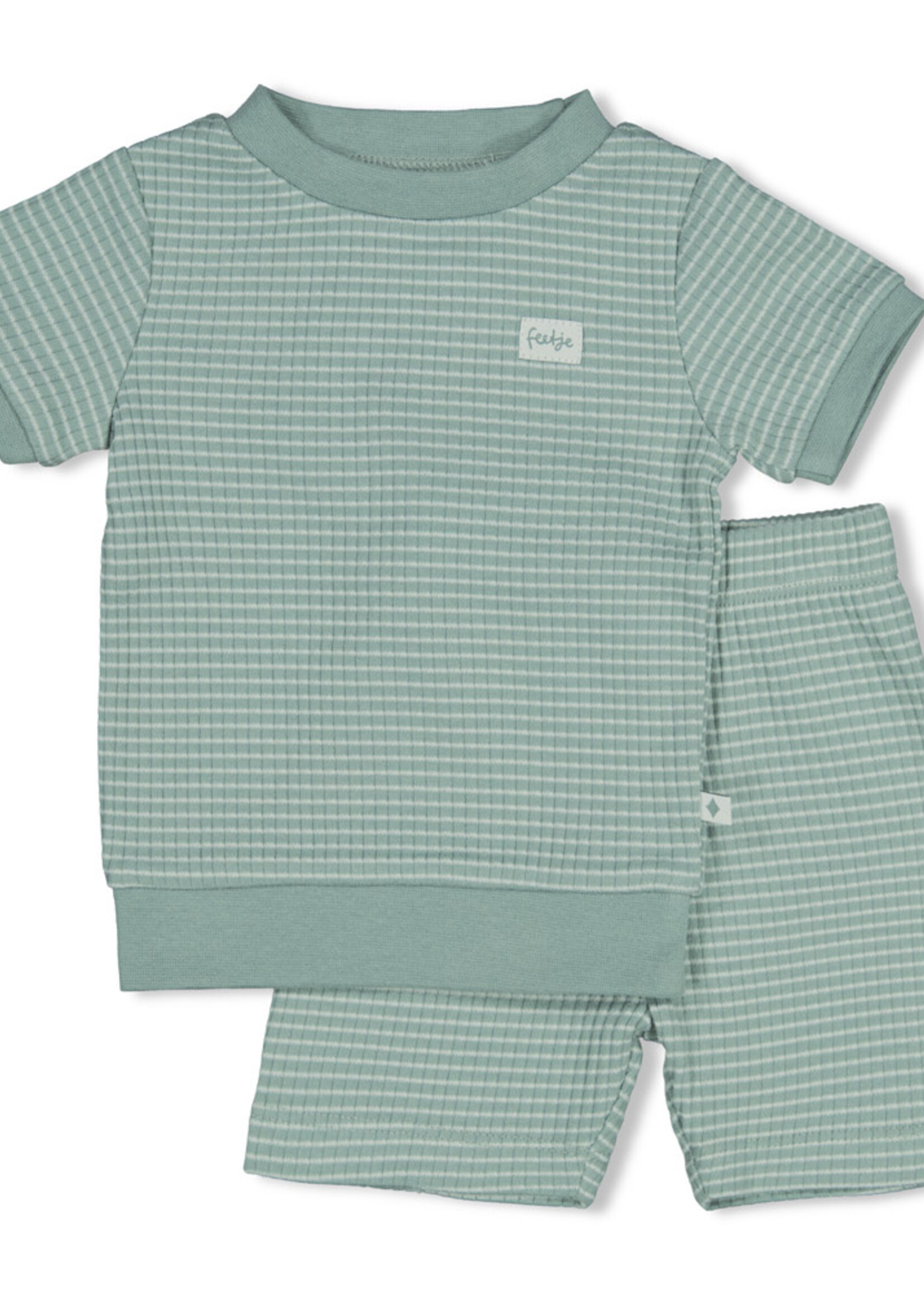 Feetje Feetje | Shortama wafel Summer Special - Zeegroen