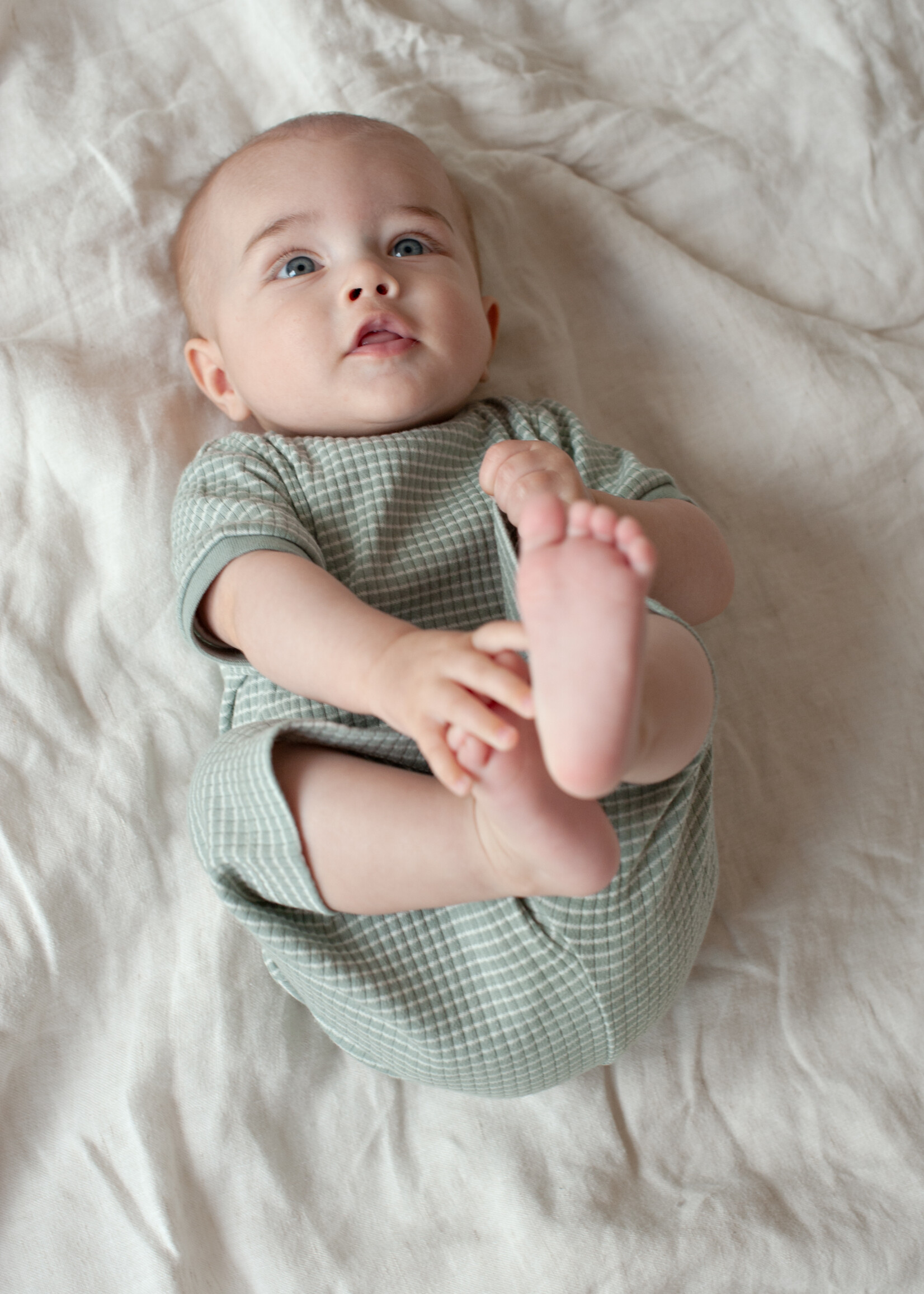 Feetje Feetje | Shortama wafel Summer Special - Zeegroen