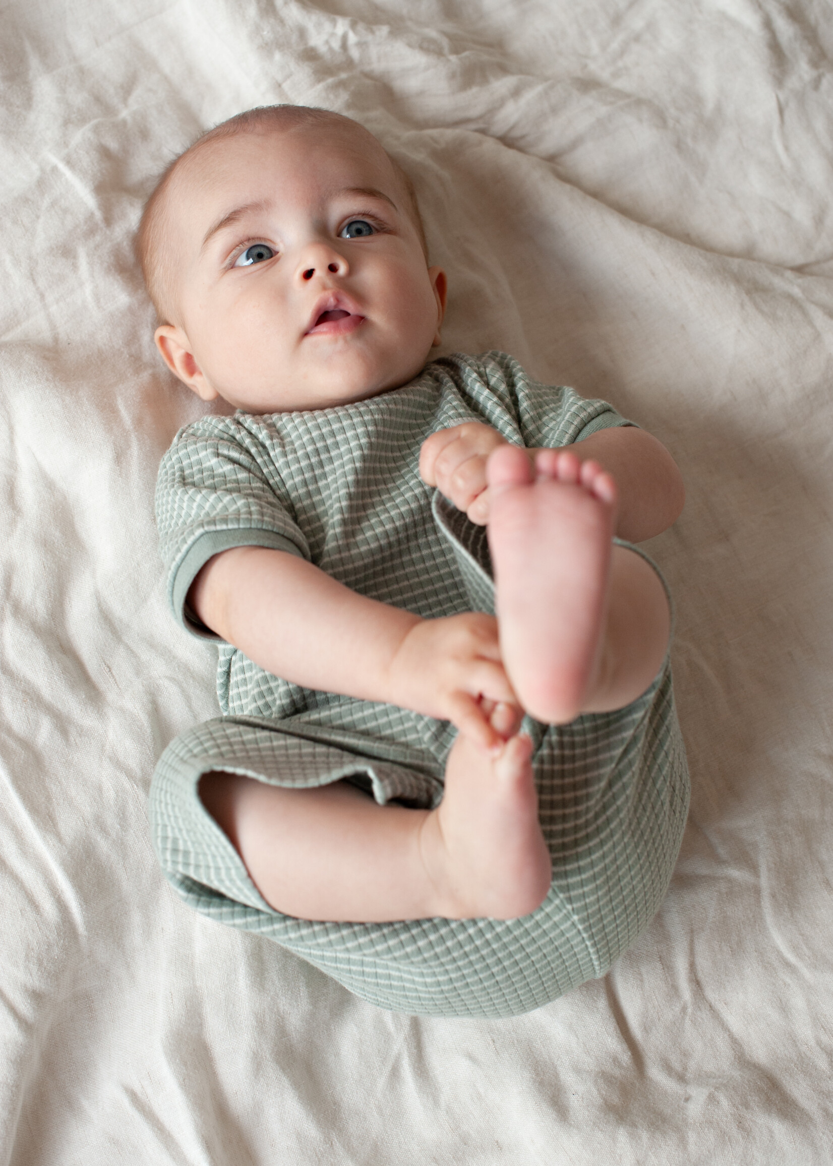 Feetje Feetje | Shortama wafel Summer Special - Zeegroen