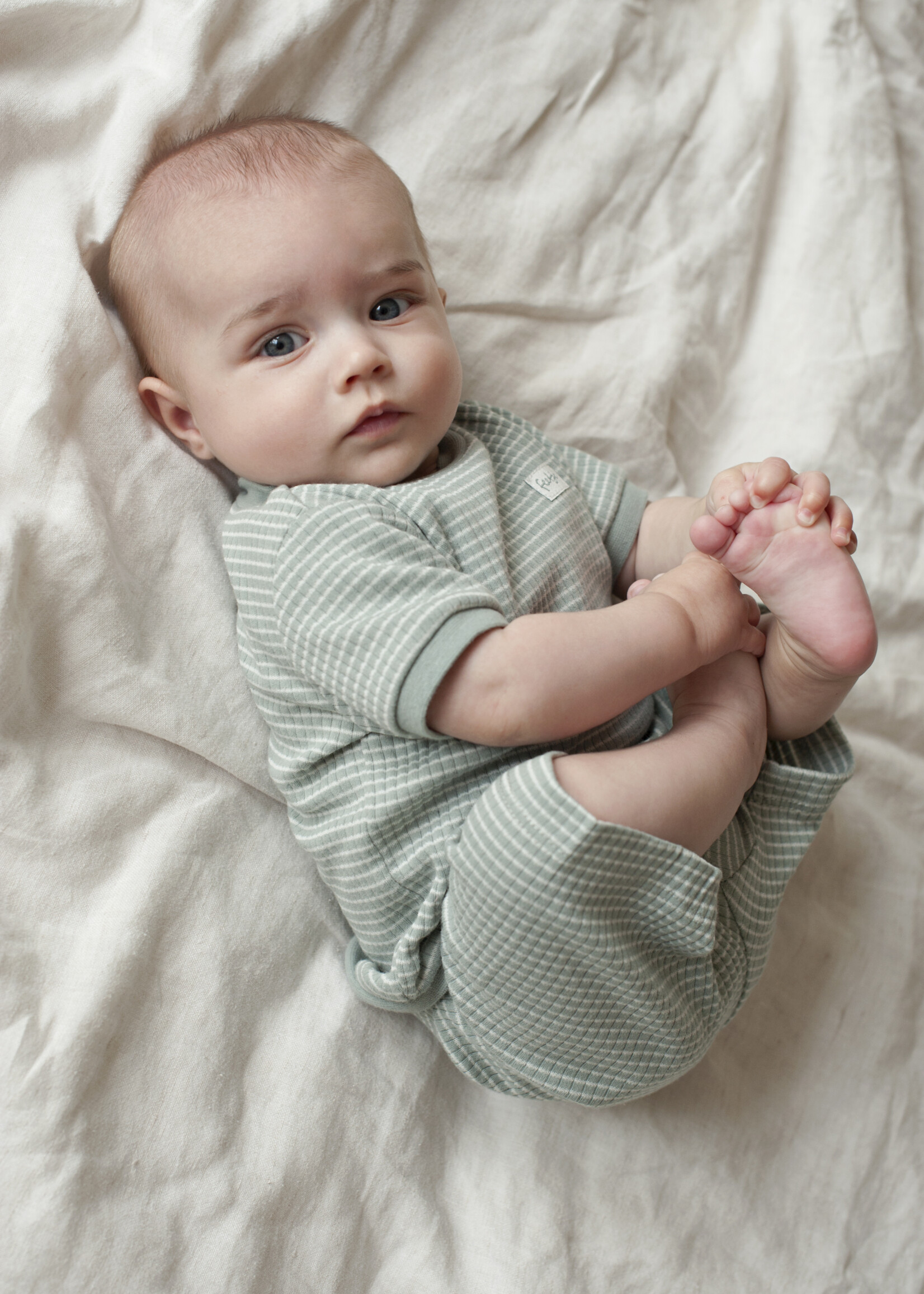 Feetje Feetje | Shortama wafel Summer Special - Zeegroen