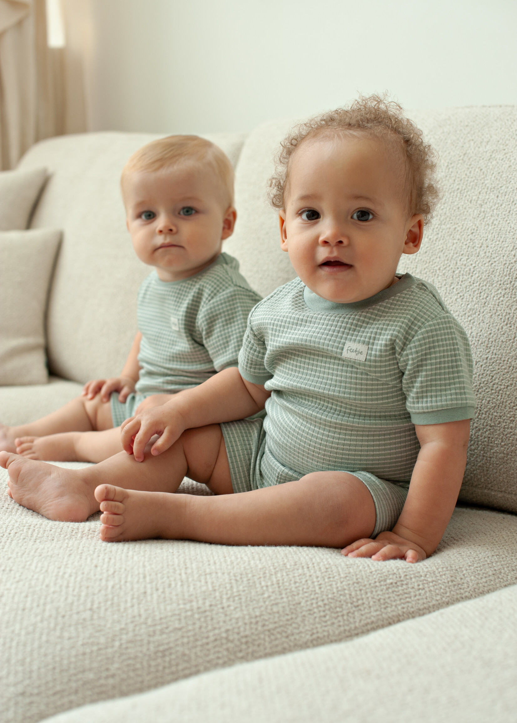 Feetje Feetje | Shortama wafel Summer Special - Zeegroen