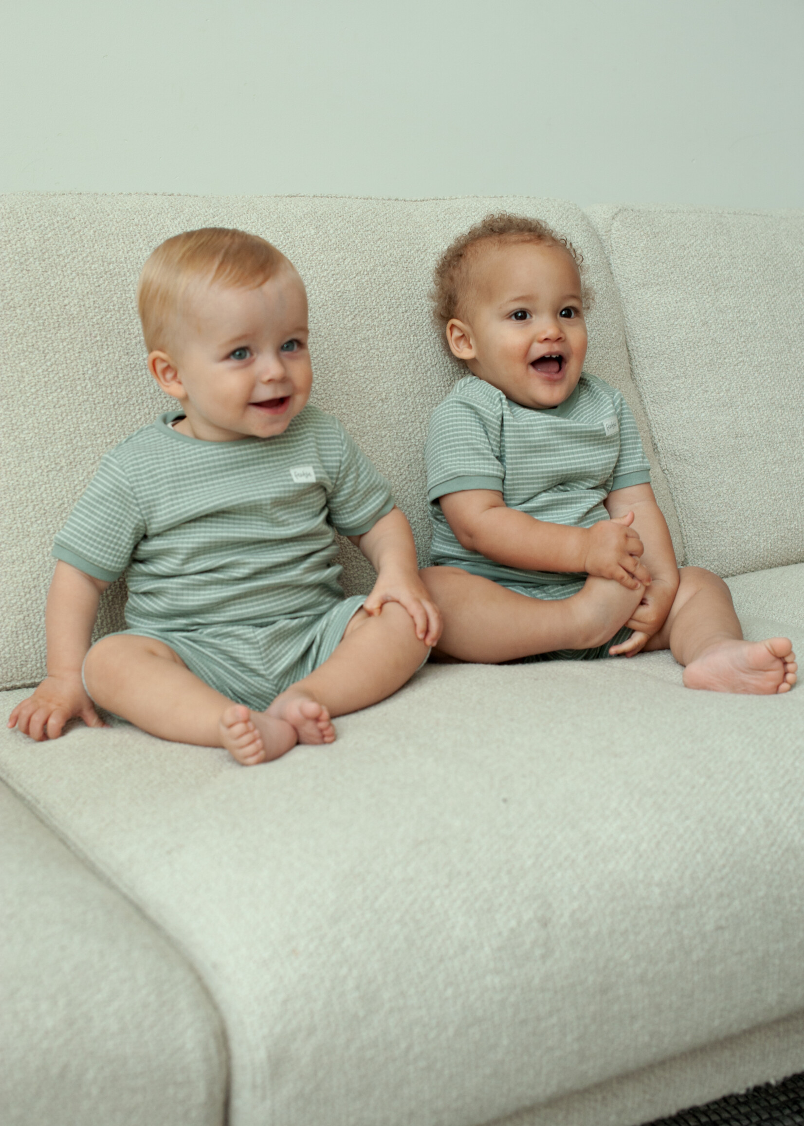 Feetje Feetje | Shortama wafel Summer Special - Zeegroen