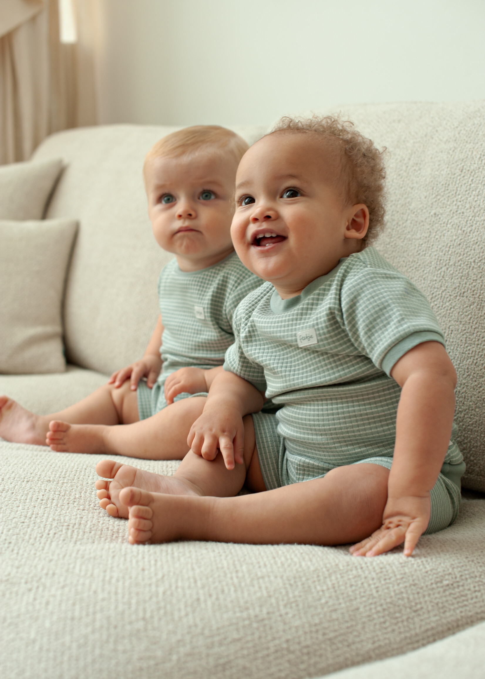 Feetje Feetje | Shortama wafel Summer Special - Zeegroen