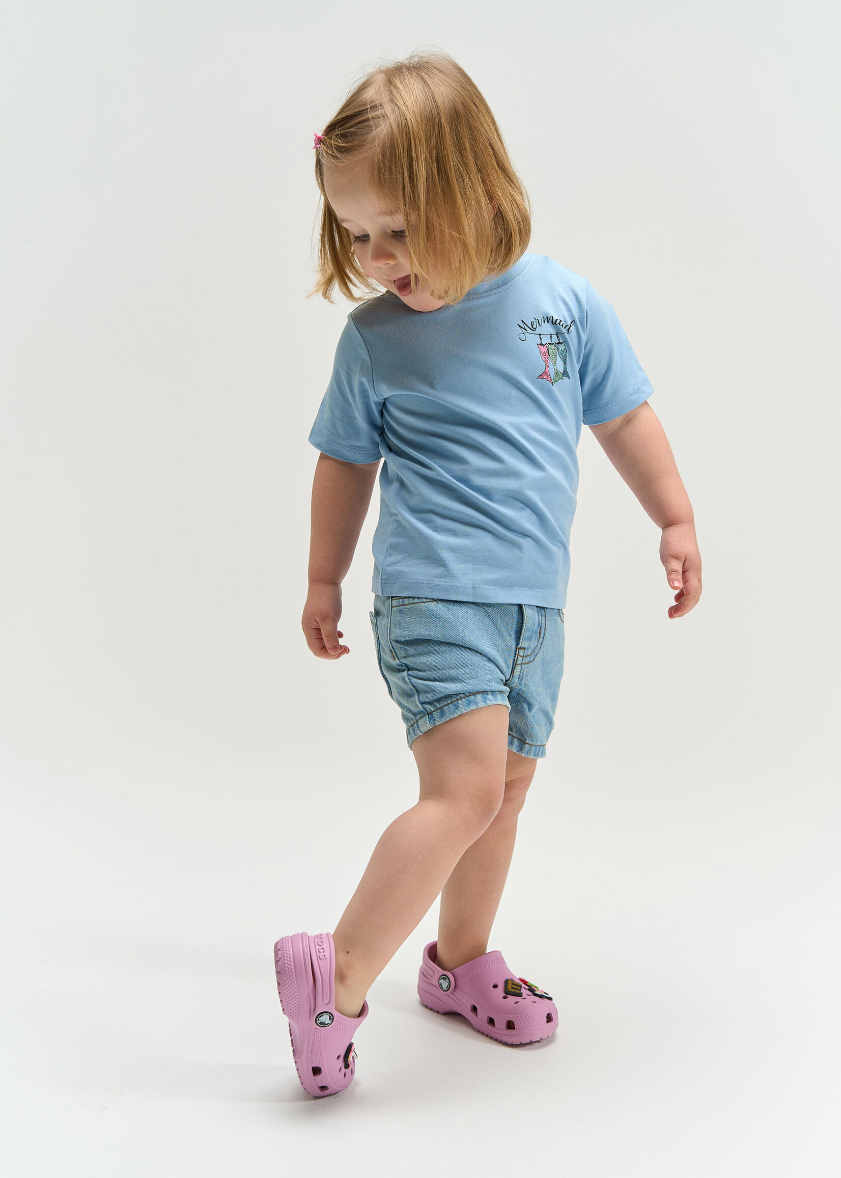 THE NEW SIBLINGS THE NEW SIBLINGS | TNSTTamantha Regular Fit Denim Shorts – Light Blue Denim