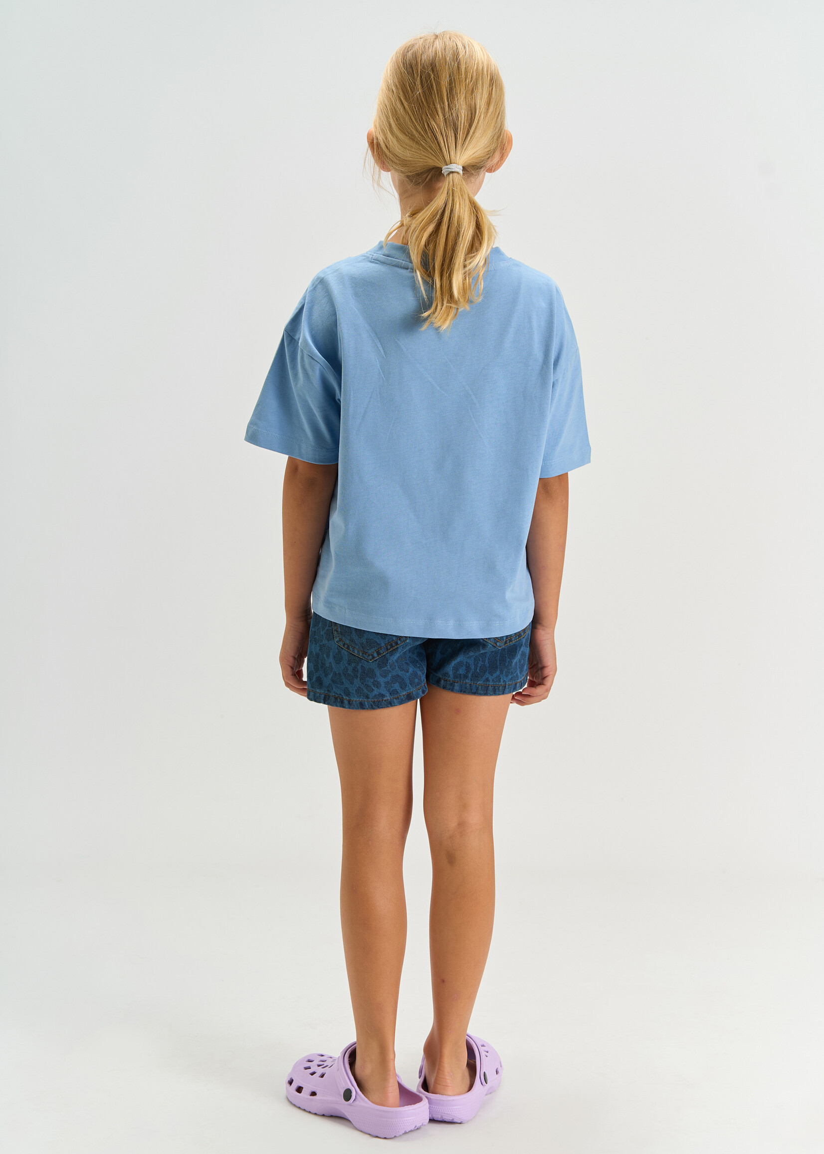 THE NEW THE NEW | TNPrima Regular Fit Denim Shorts – Medium Blue Denim AOP